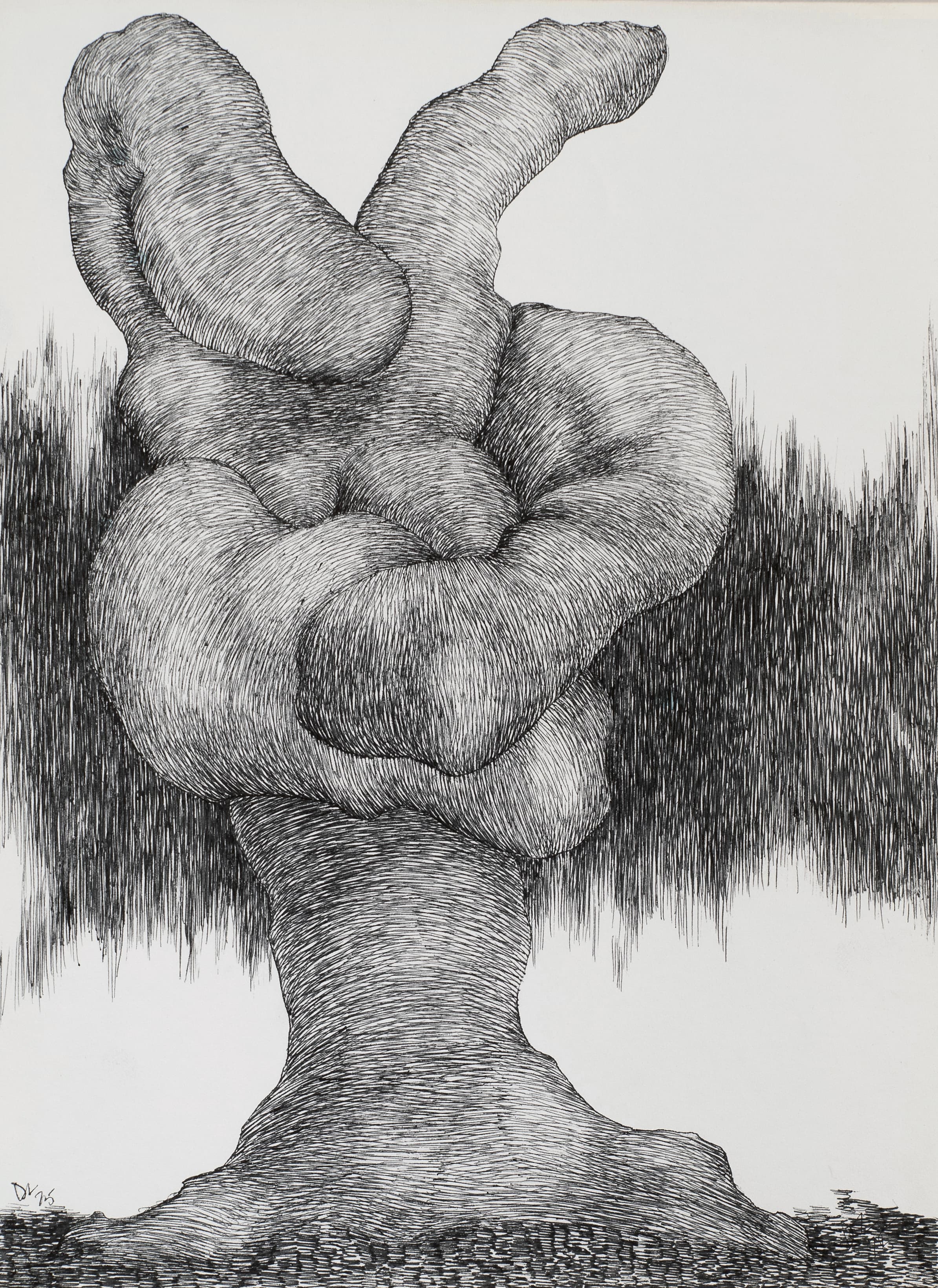 Art with the title "Mutation with Two Fingers Raised".