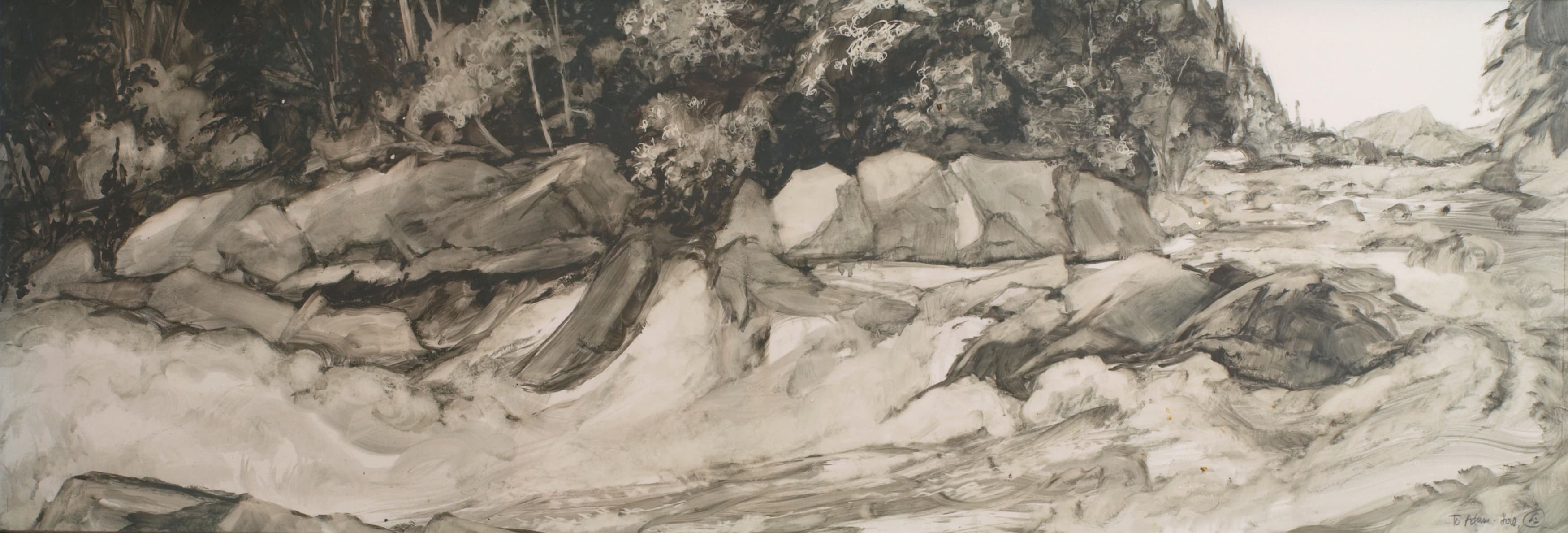 Art with the title "Little Niagara Falls, Baxter".