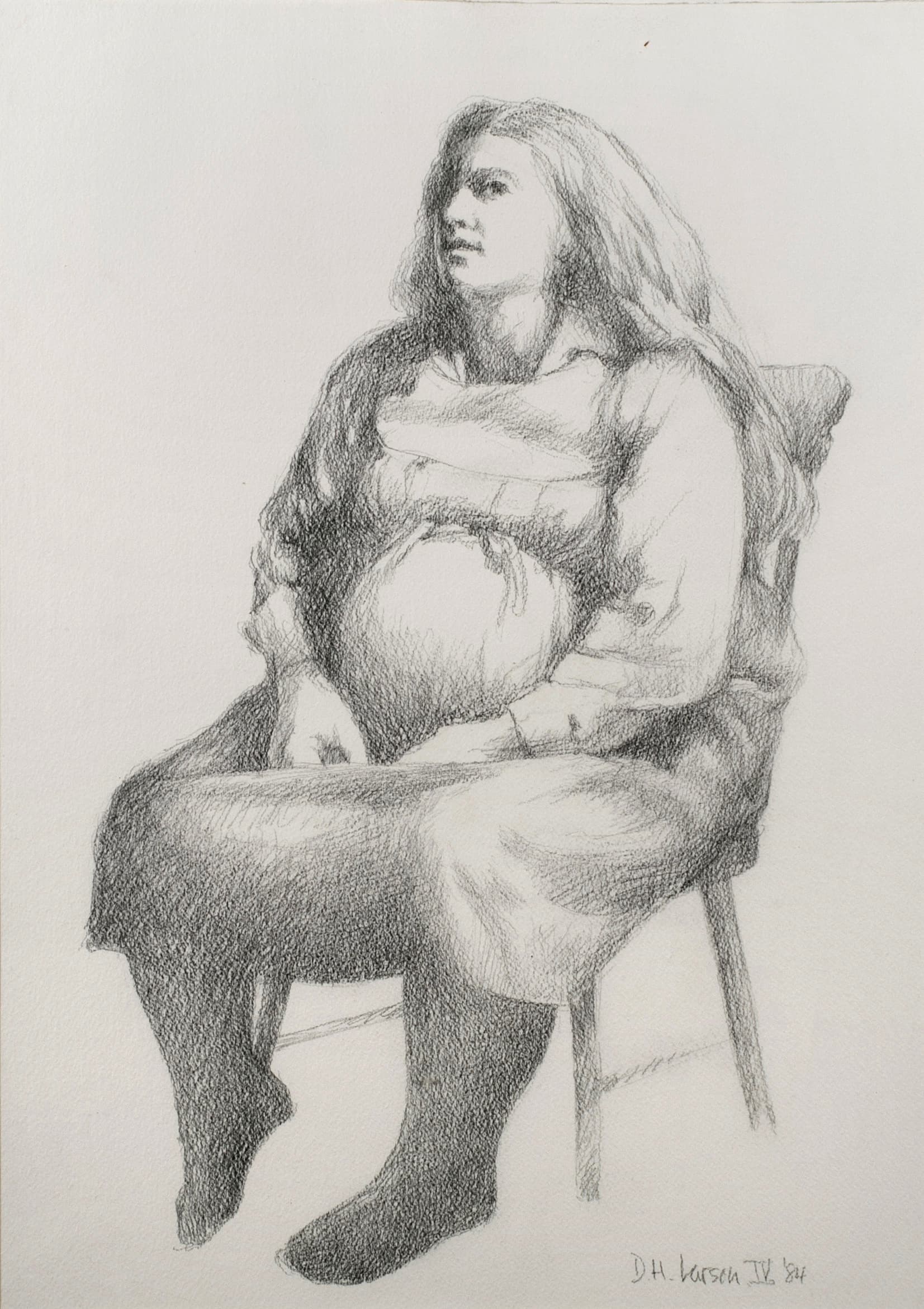 Art with the title "Ada, Pregnant in Chair".