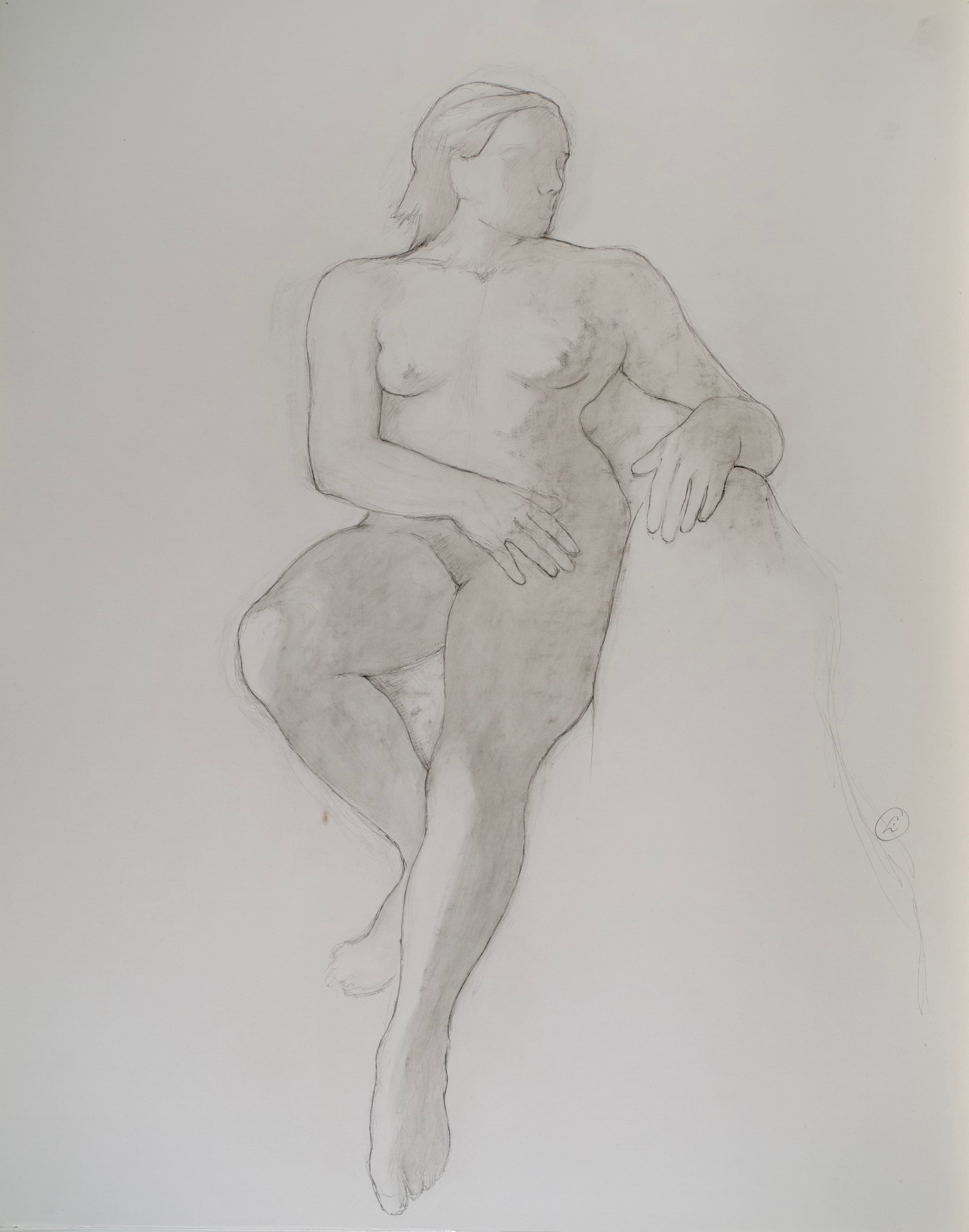 Art with the title "Woman Outlined".