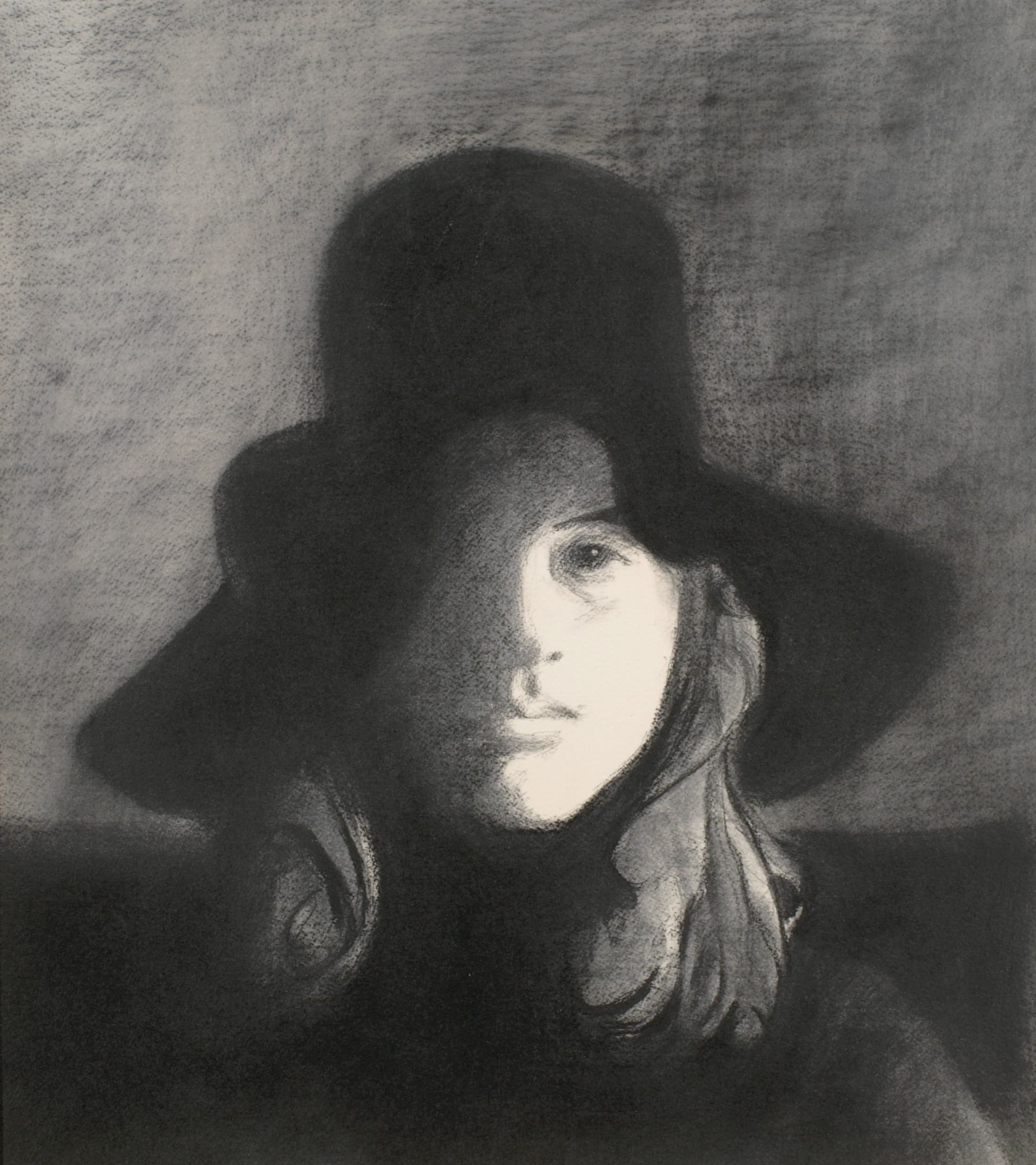 Art with the title "Woman Wearing Hat".