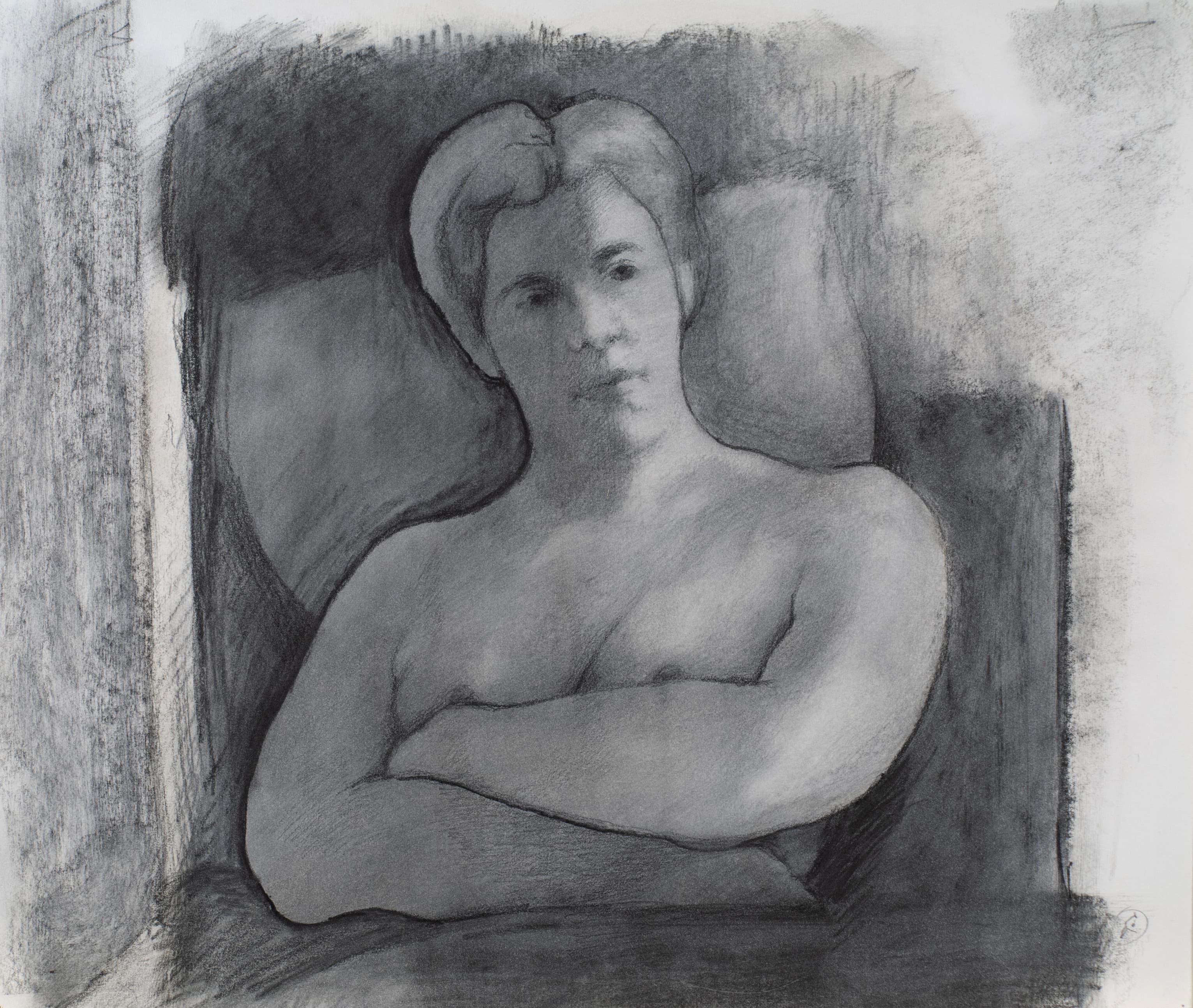 Art with the title "Woman with Arms Crossed".