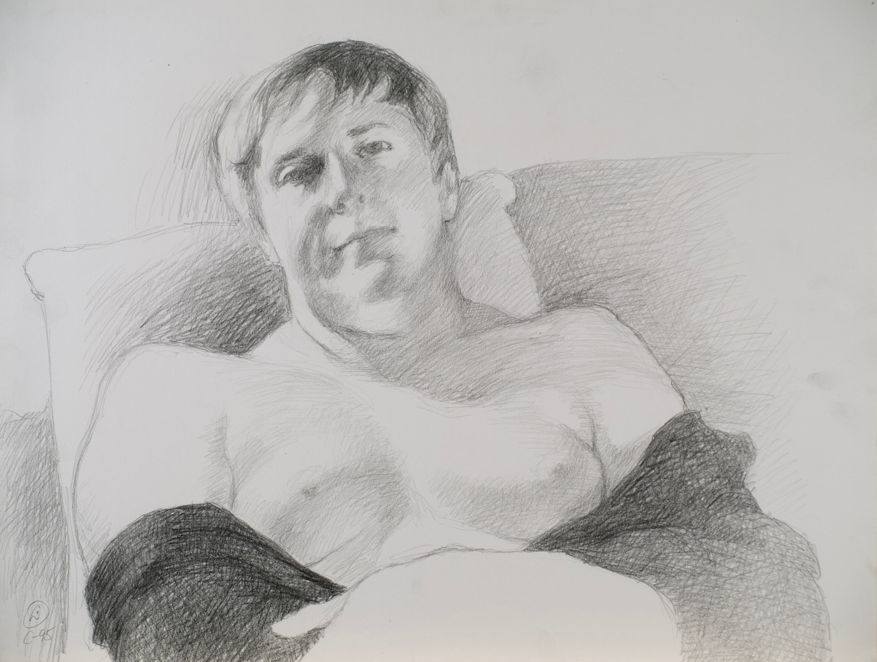 Art with the title "Woman with Throw".