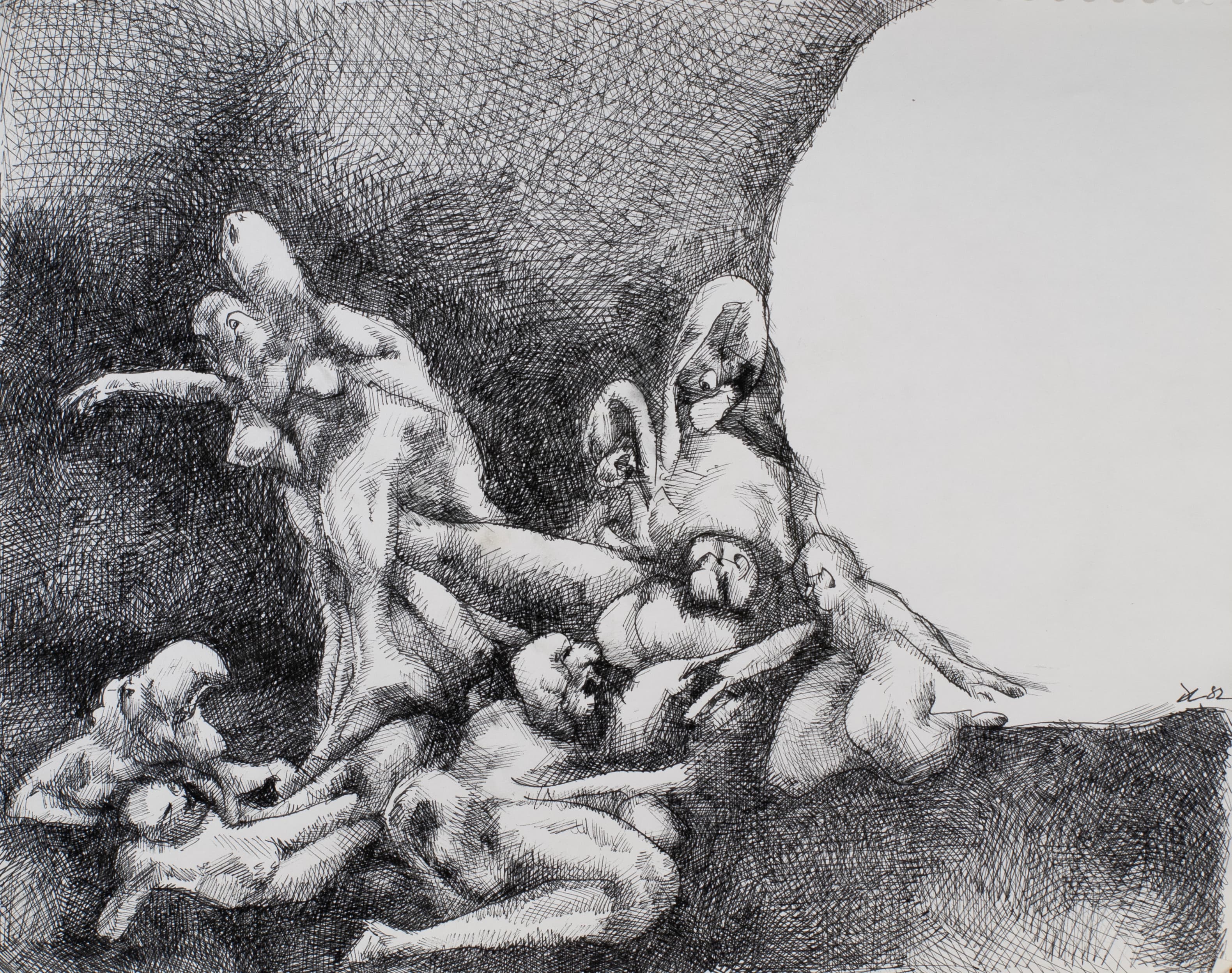 Art with the title "Study I after 'The Cave'".