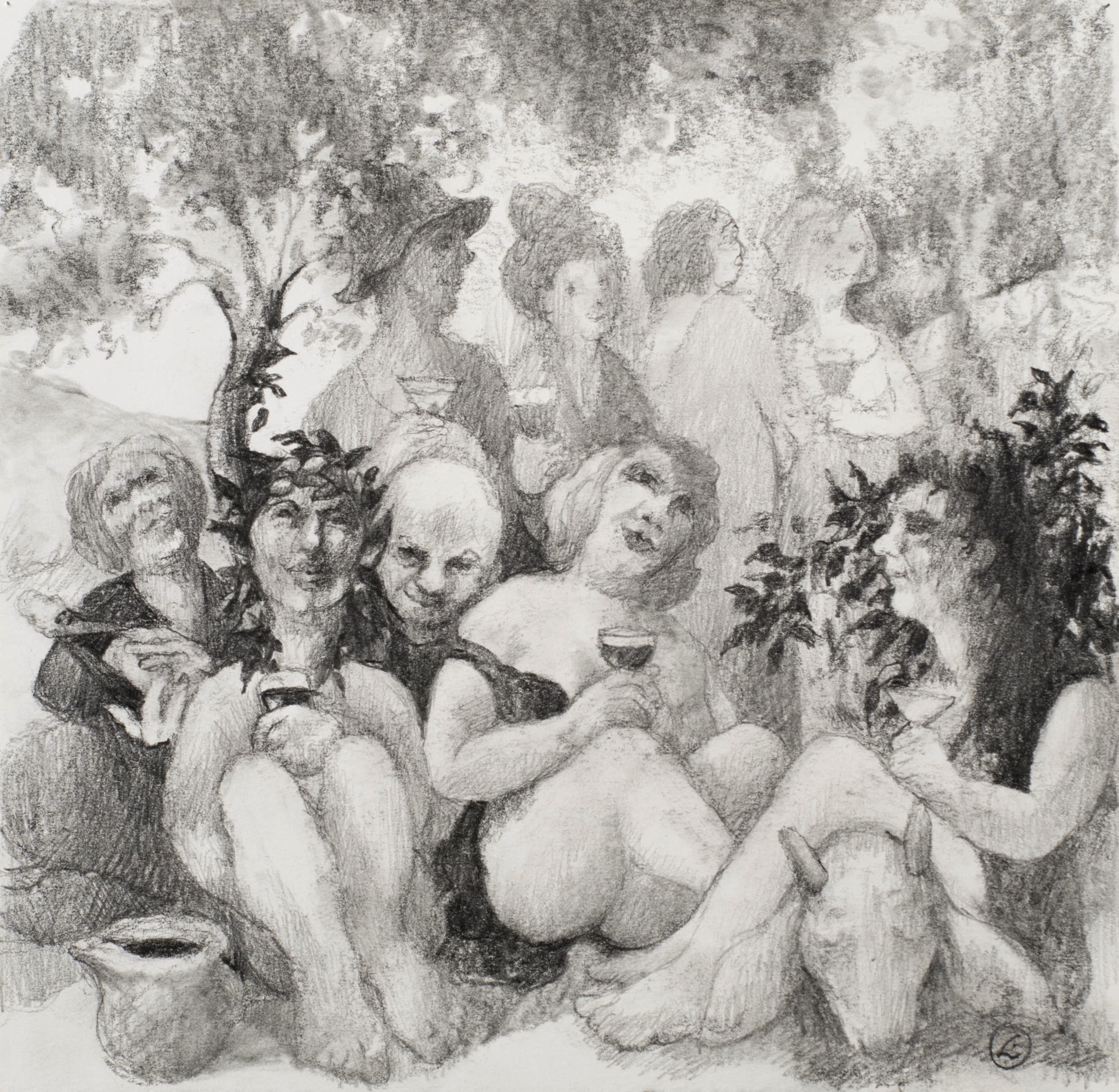 Art with the title "Party, after Velasquez".