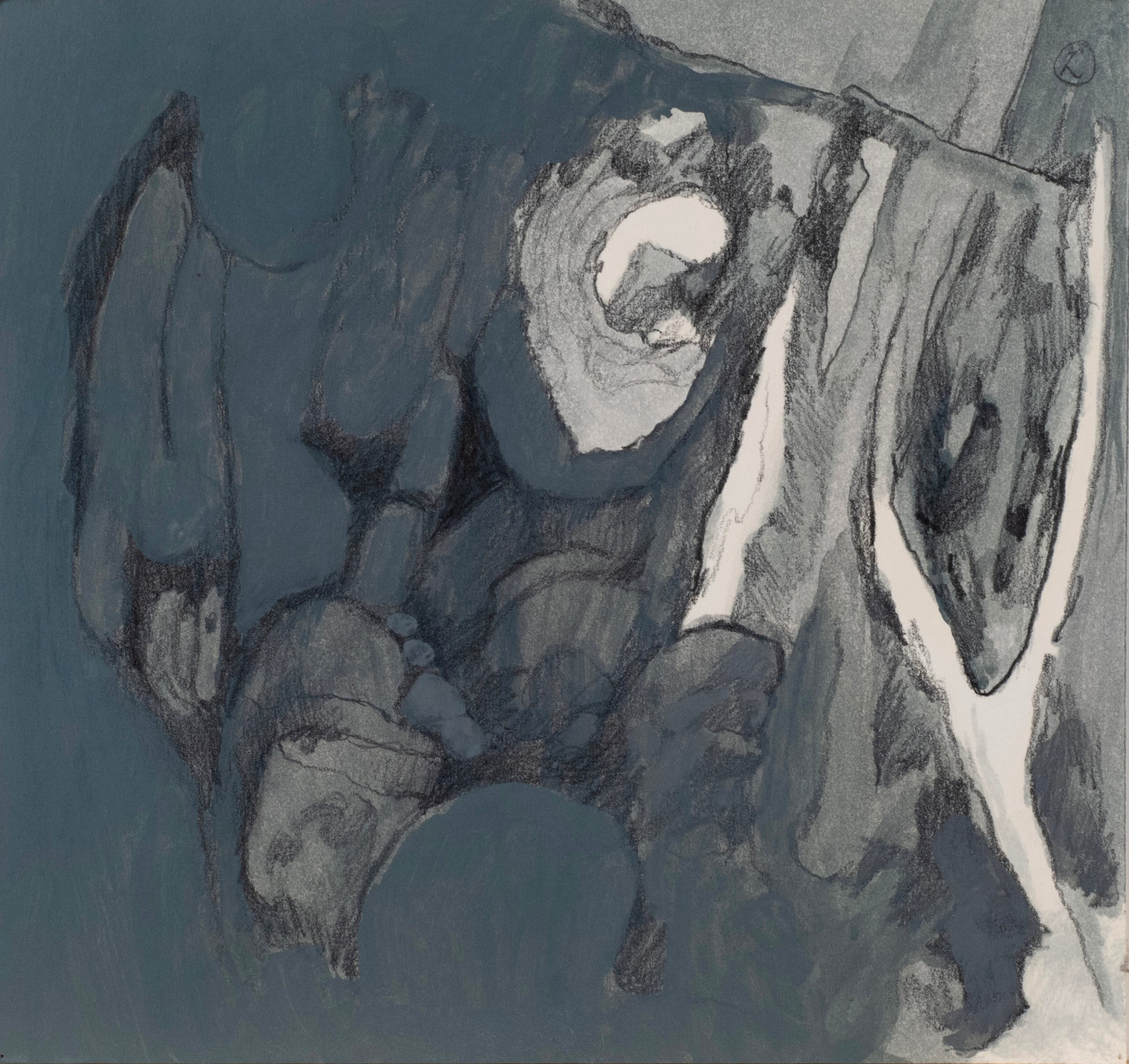 Art with the title "Face with Eye Branch".