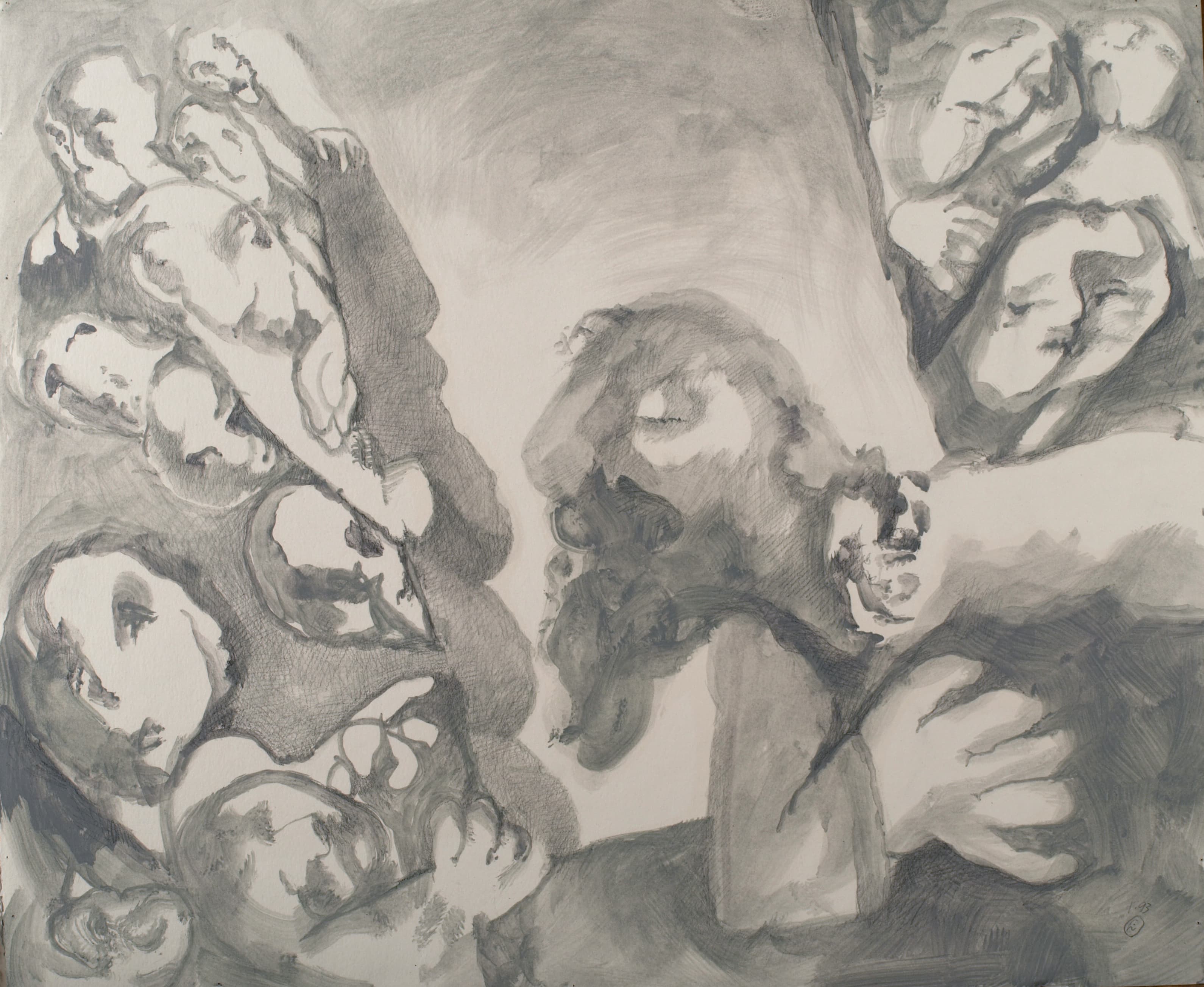 Art with the title "Study for Last Supper, Vertical".