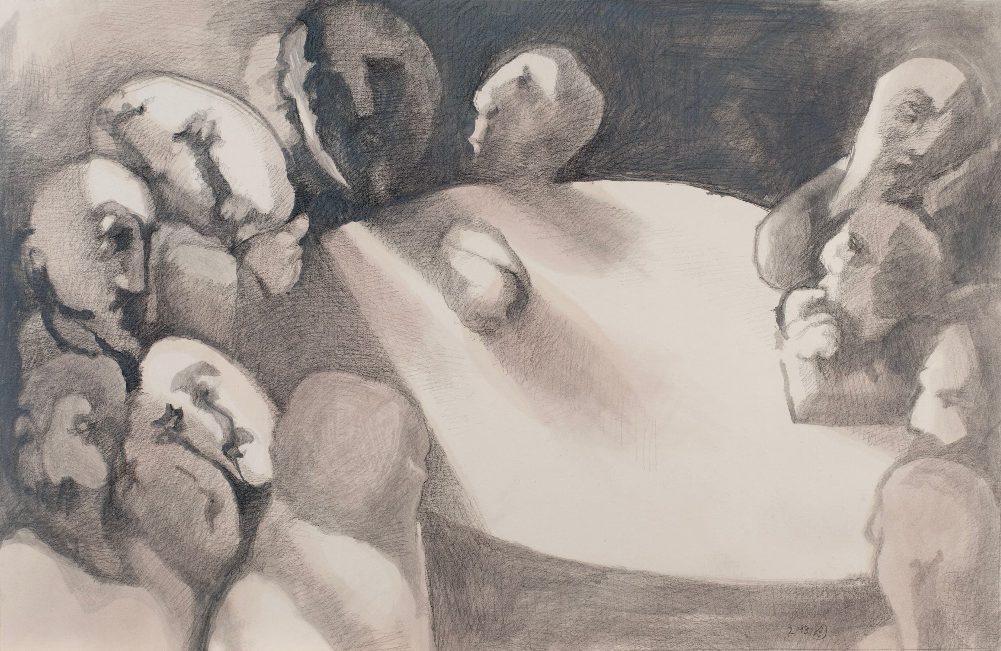 Art with the title "Study for Last Supper with Rolls".