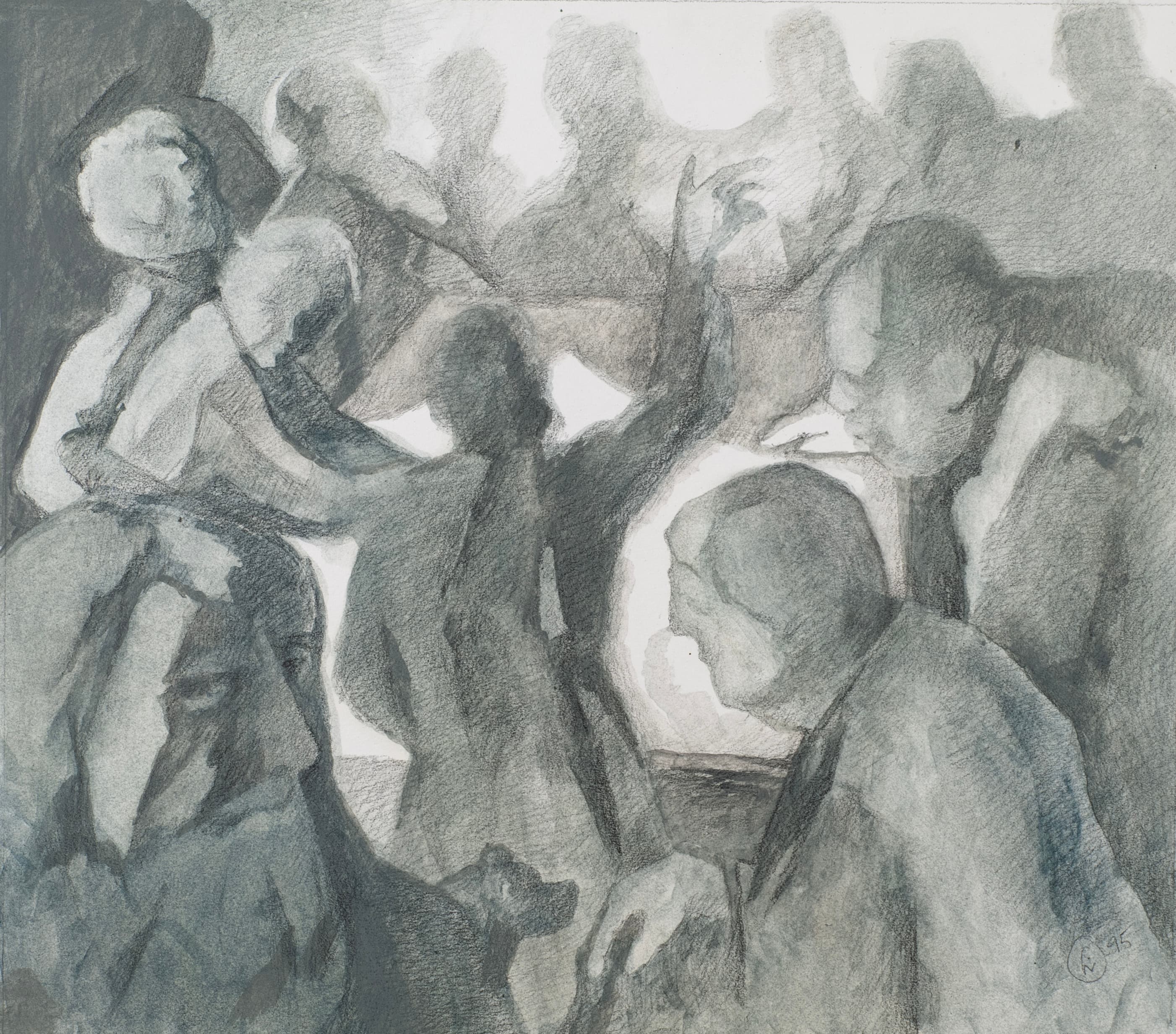 Art with the title "Study for Last Supper with Dog".