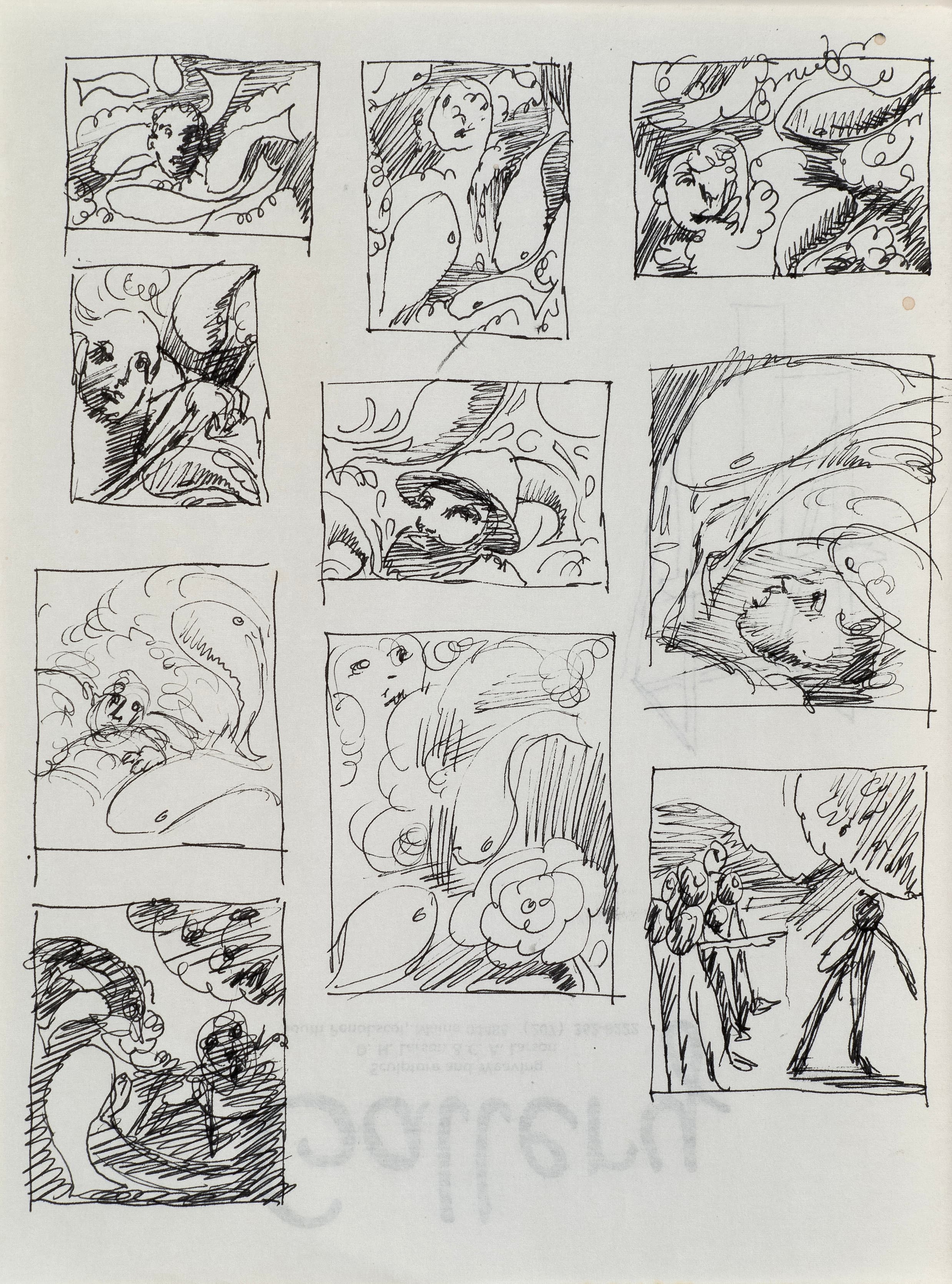 Art with the title "Moby Dick Sketch Ideas 1".