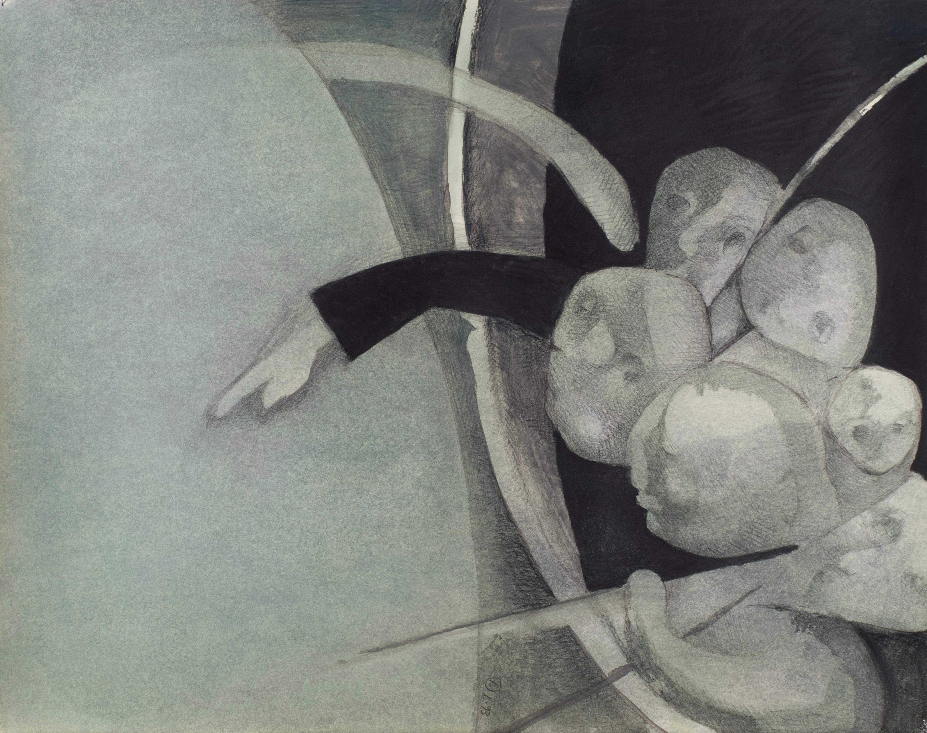 Art with the title "Moby Dick Sketch 2 - Figure Pointing".