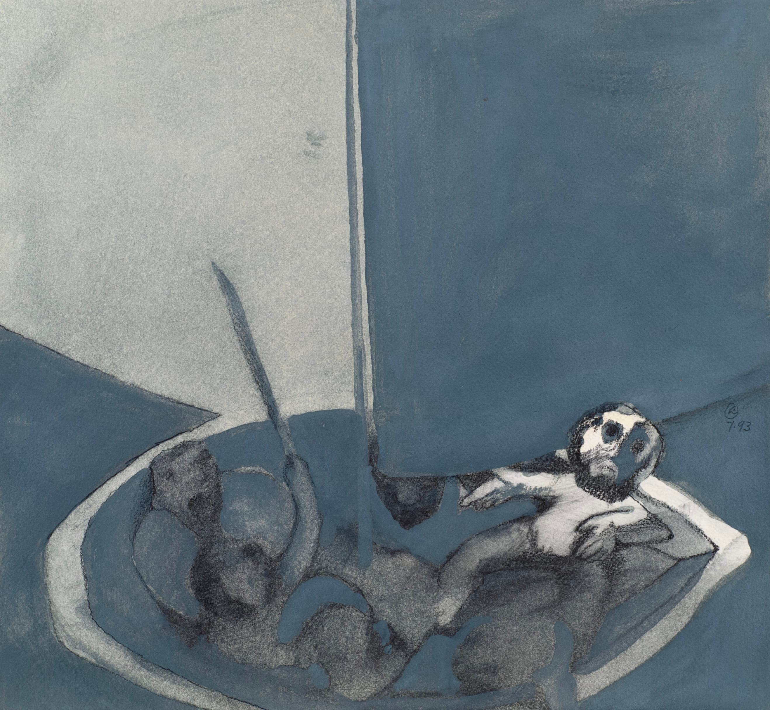 Art with the title "Moby Dick Sketch 4 - Raised Sword".