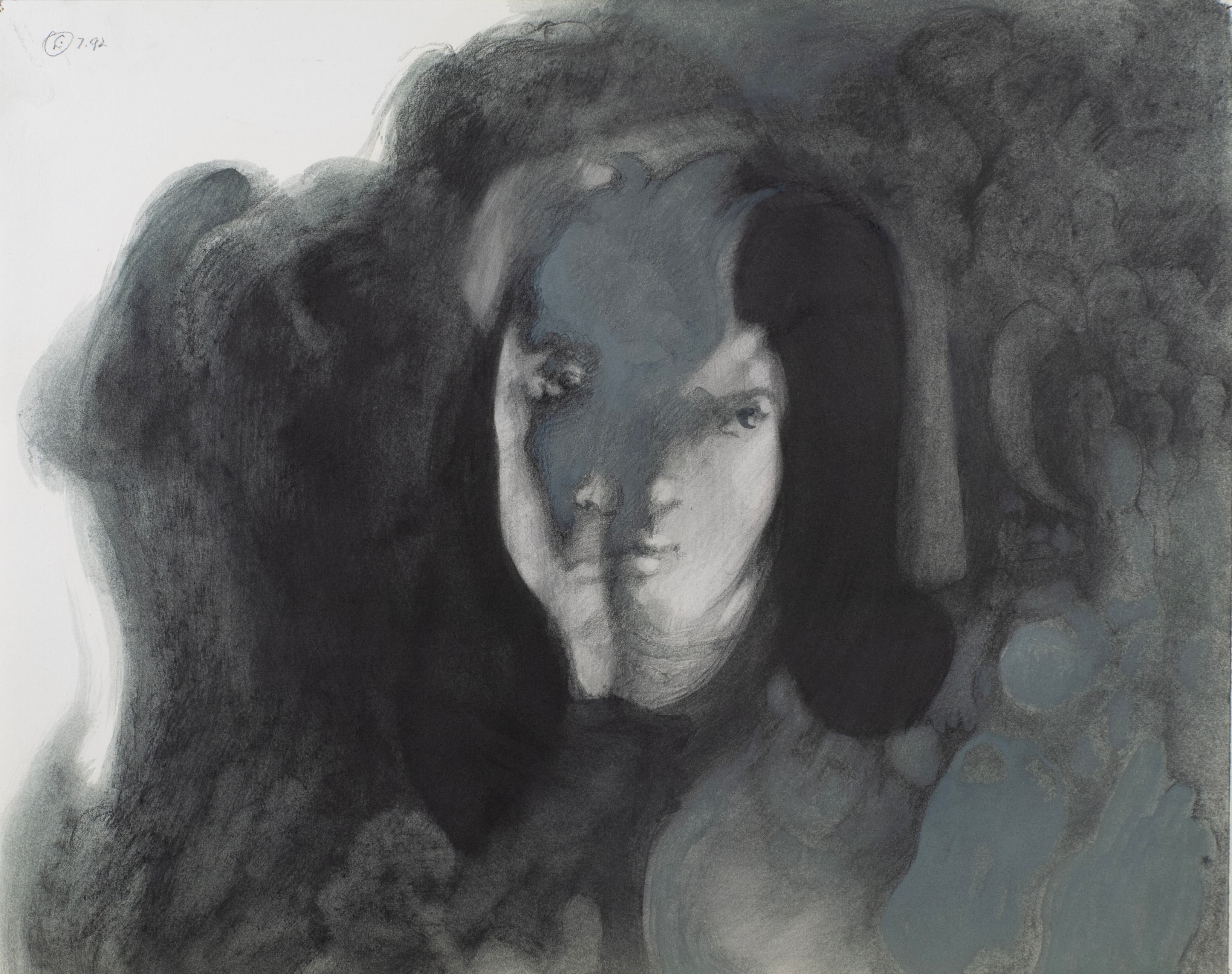 Art with the title "Divided Face".