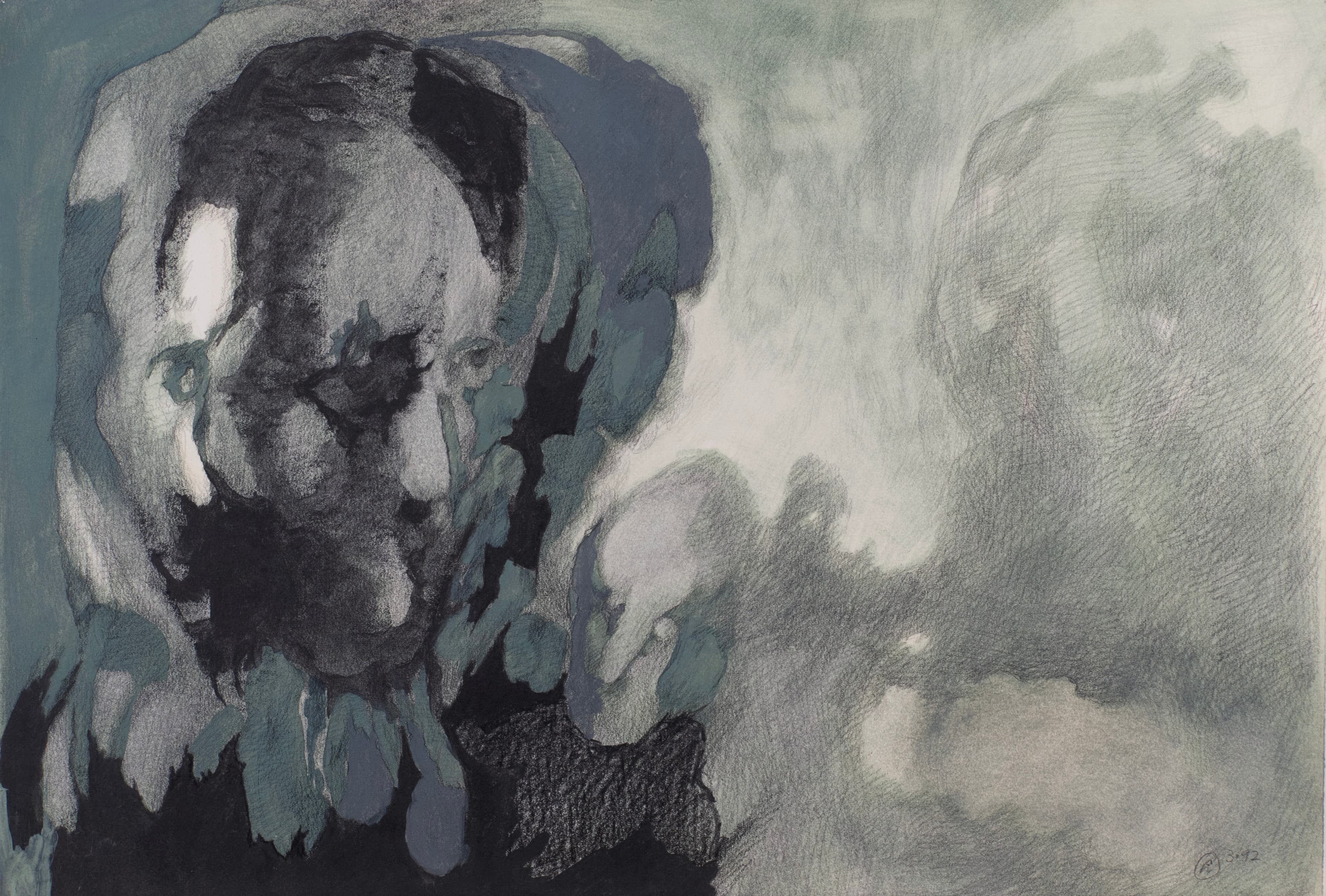 Art with the title "Multiple Faces Sketch 1".