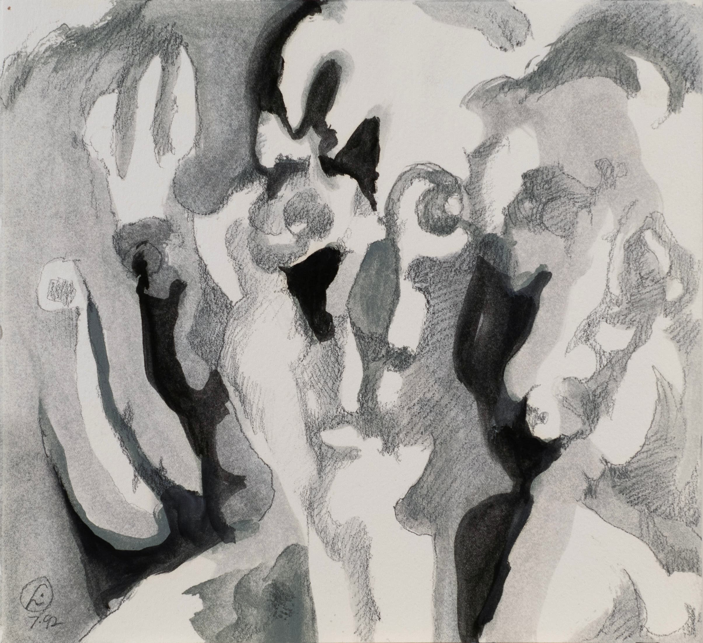 Art with the title "Multiple Faces Sketch 15".