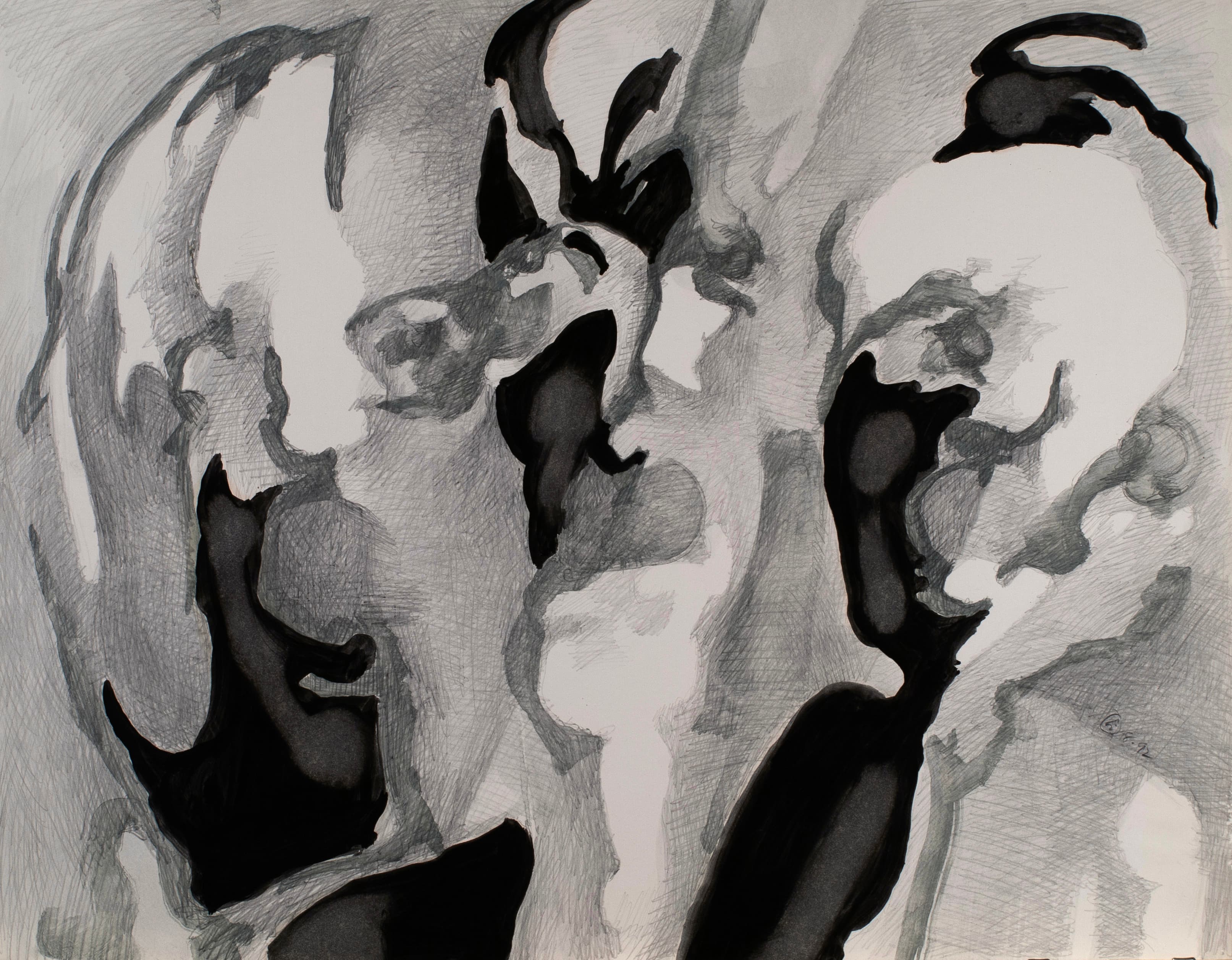 Art with the title "Multiple Faces Sketch 16".