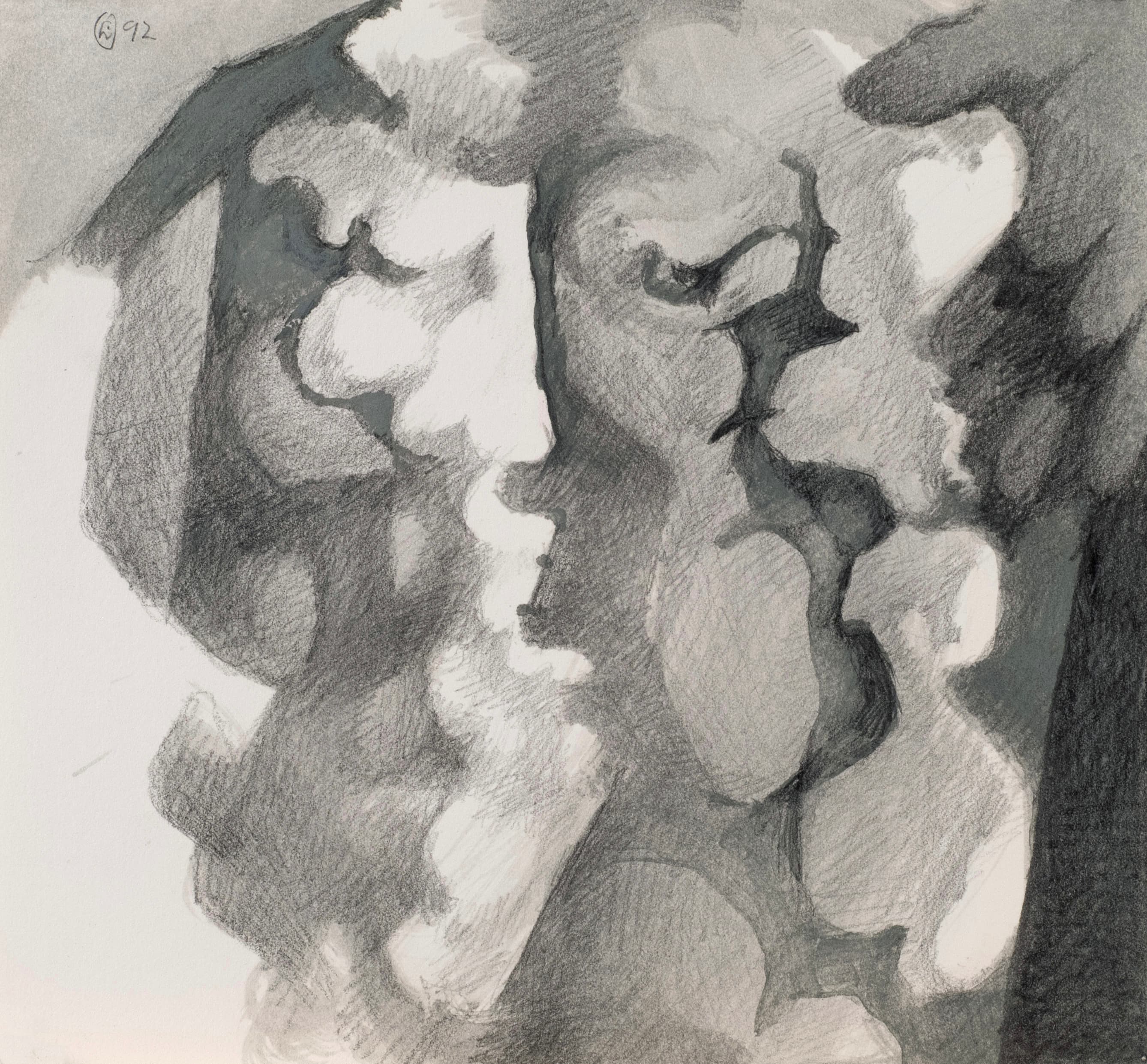 Art with the title "Large Face Left".