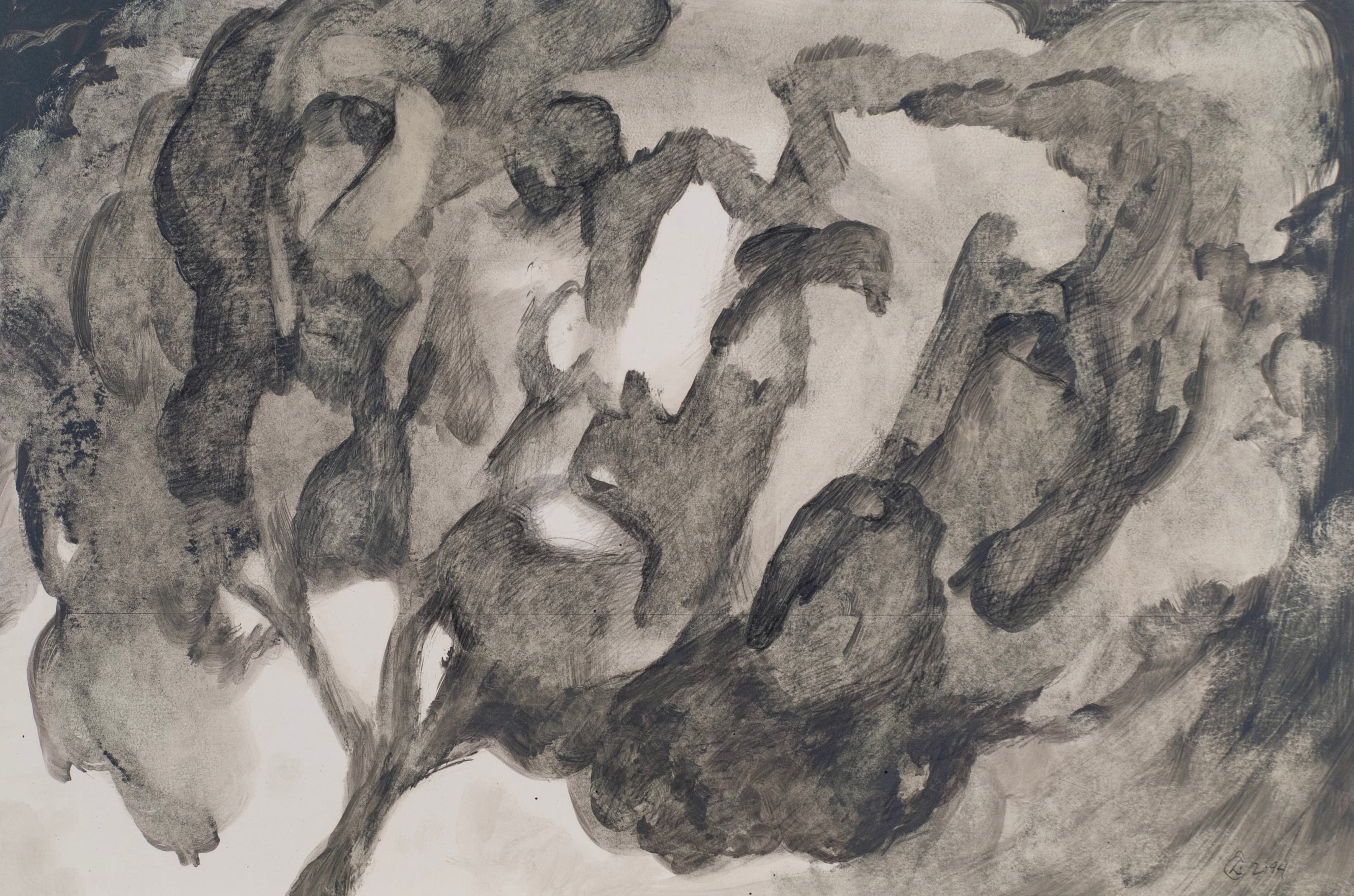 Art with the title "Multiple Faces Sketch 18".