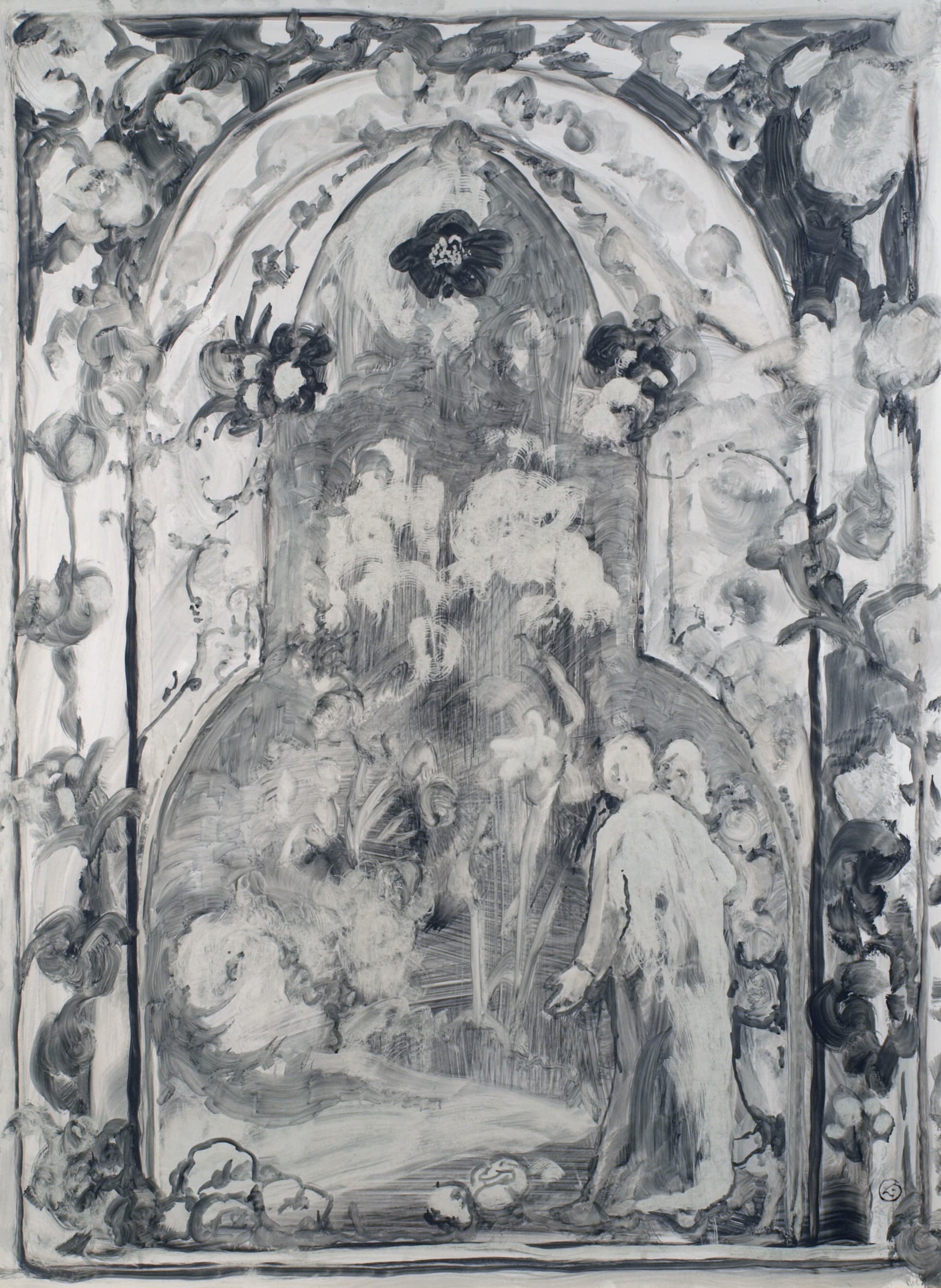 Art with the title "Figures in Redon Archway".