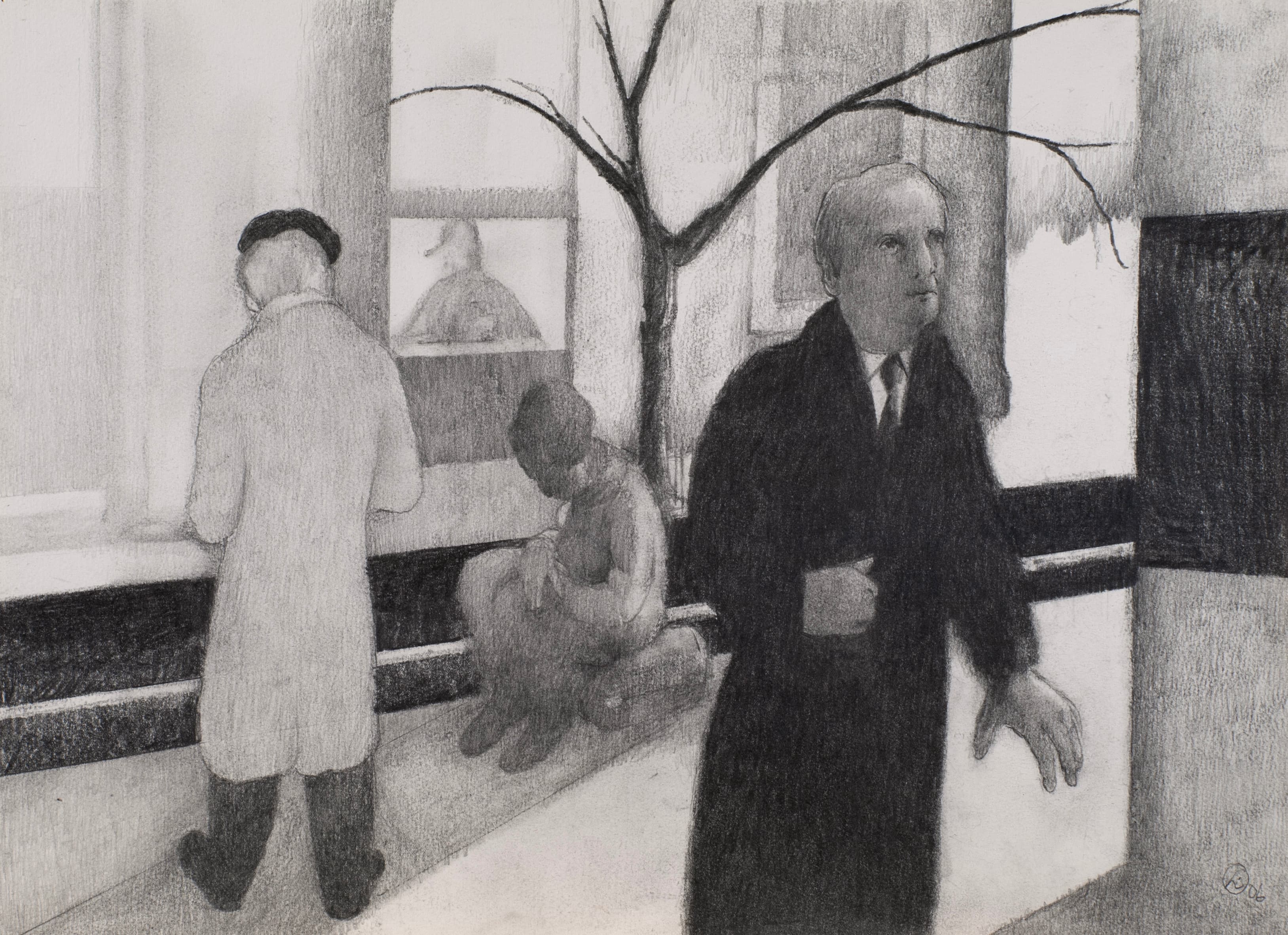 Art with the title "Man in Black Coat".