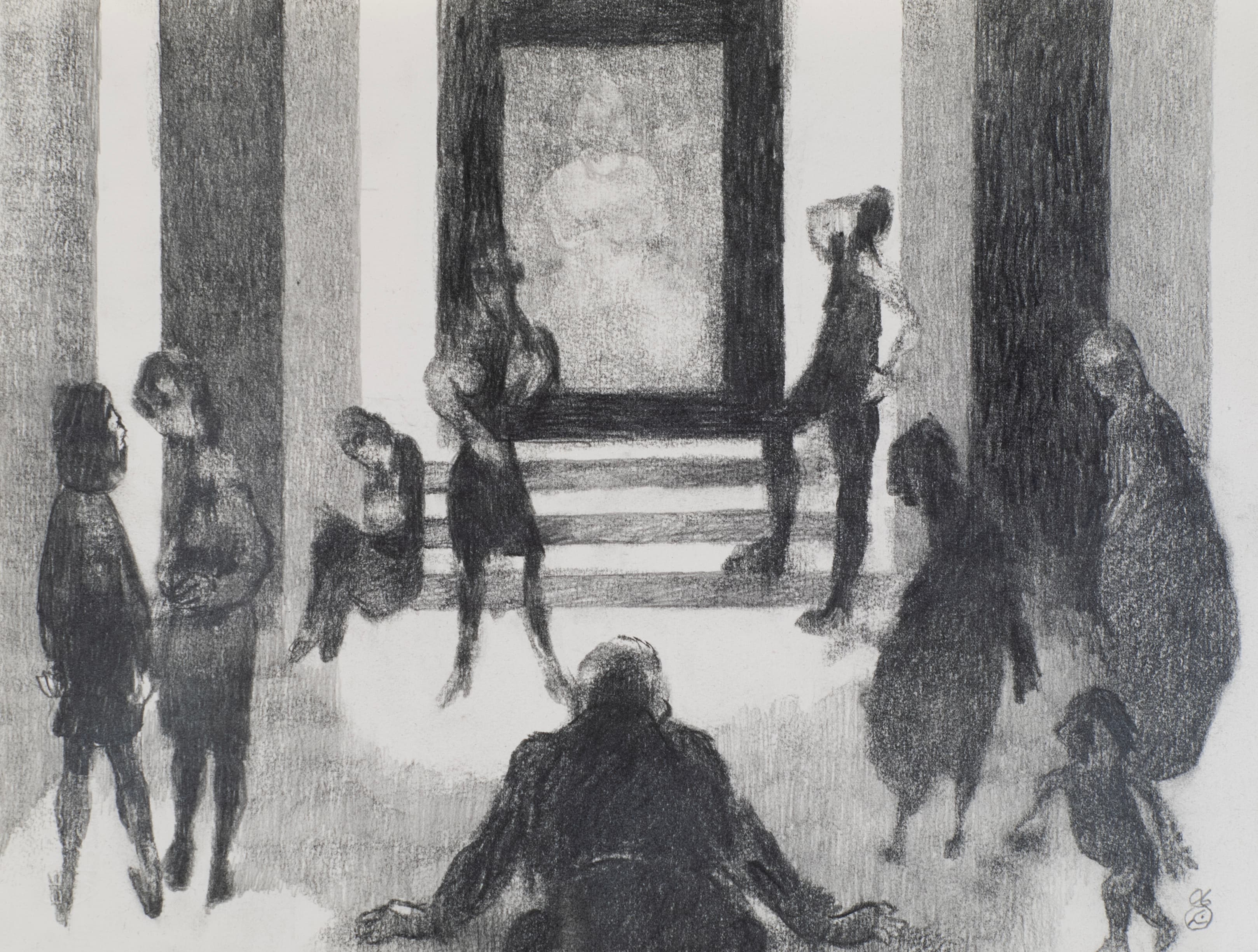 Art with the title "Falling Man Study I".