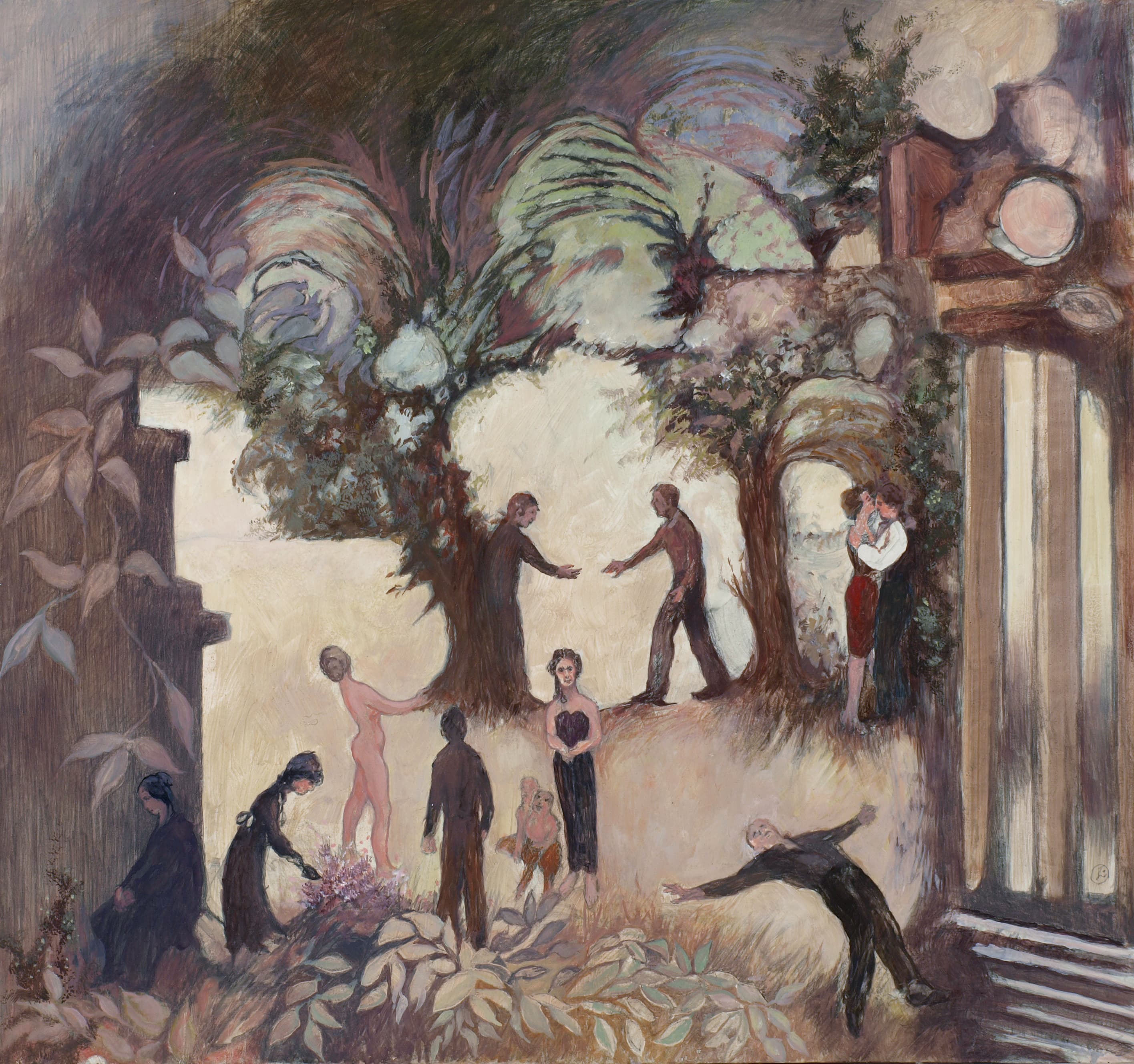 Art with the title "Study for Man in Suit Dancing".