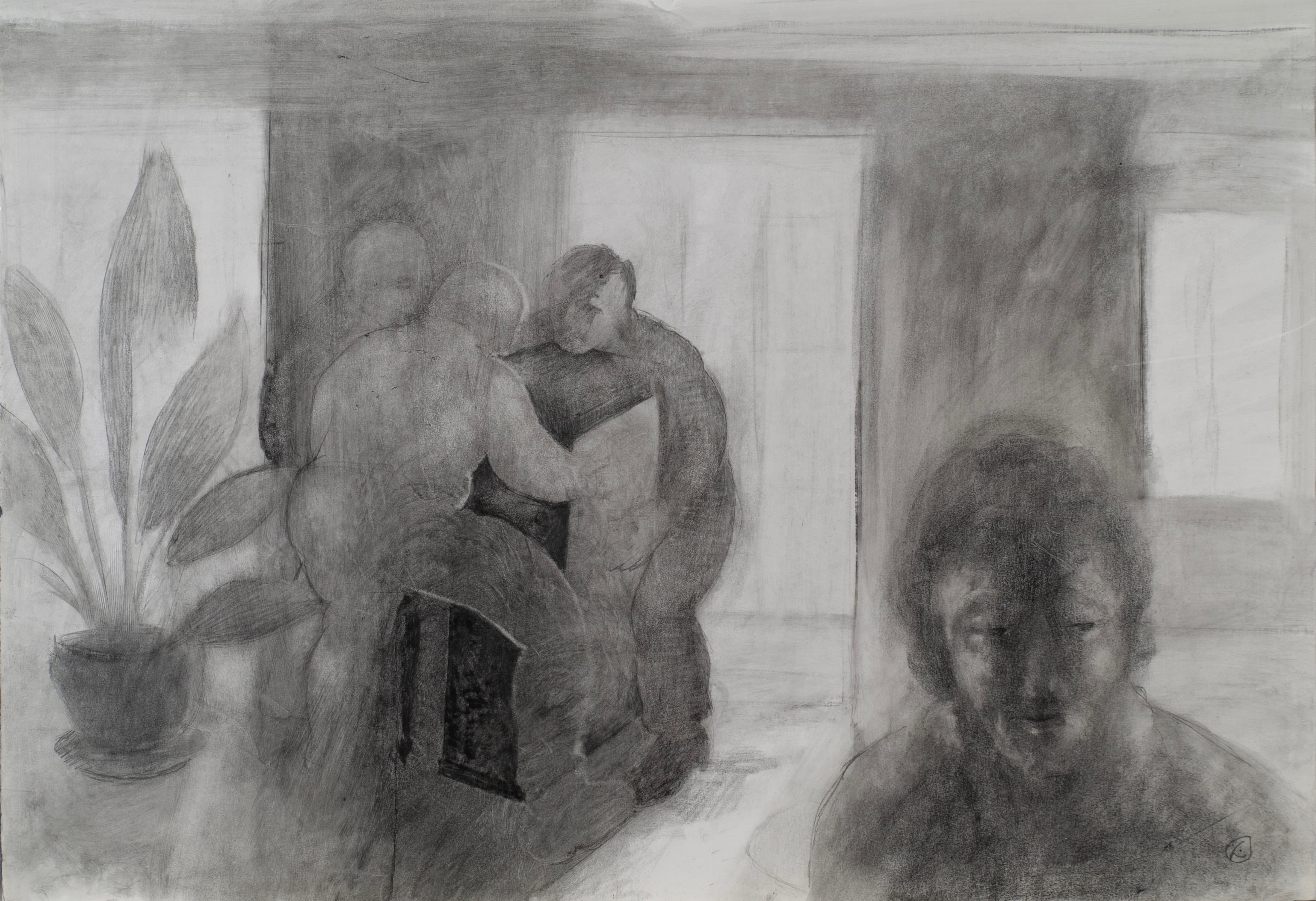 Art with the title "Study for Piano Movers".