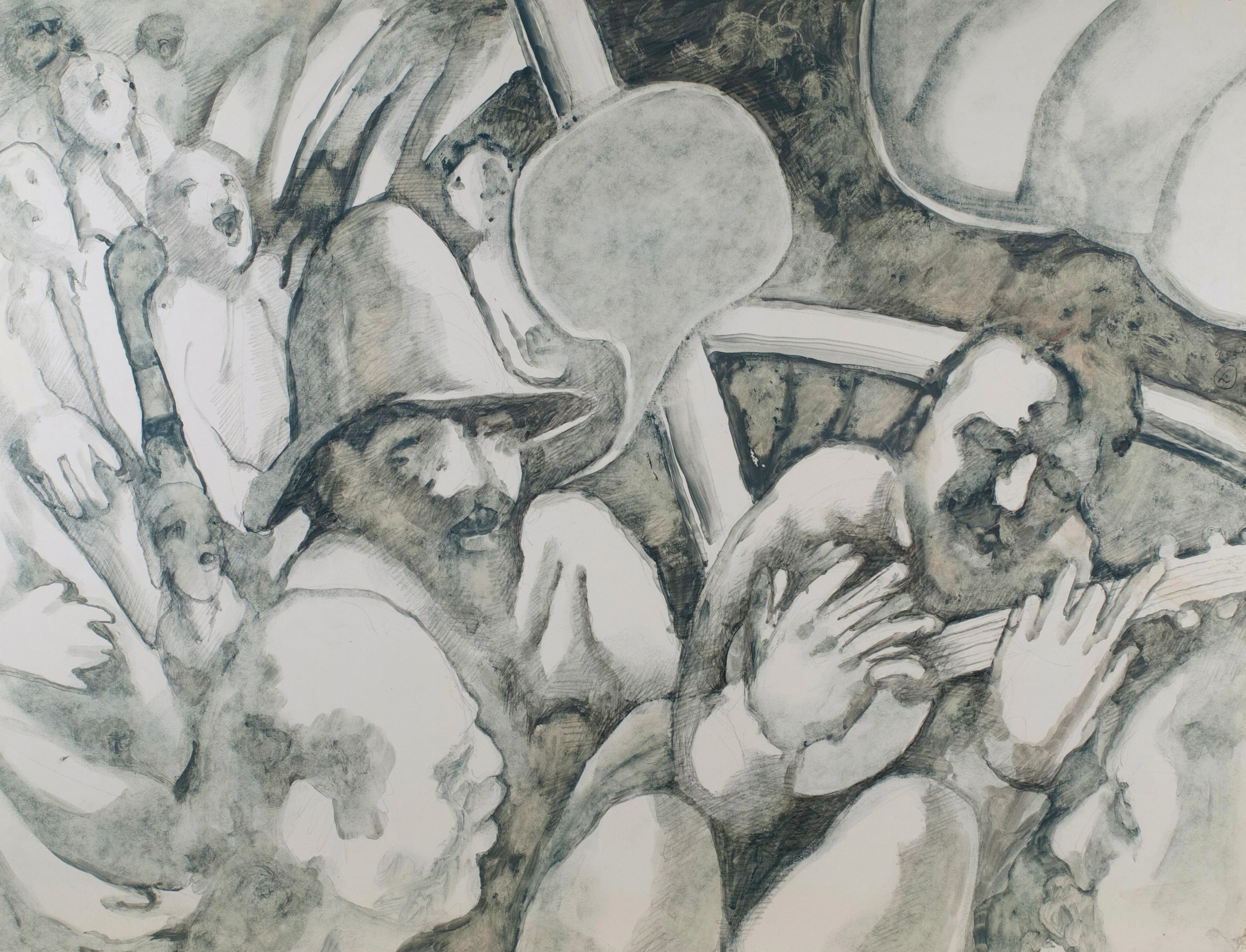 Art with the title "Moby Dick - Sailors and Musician".