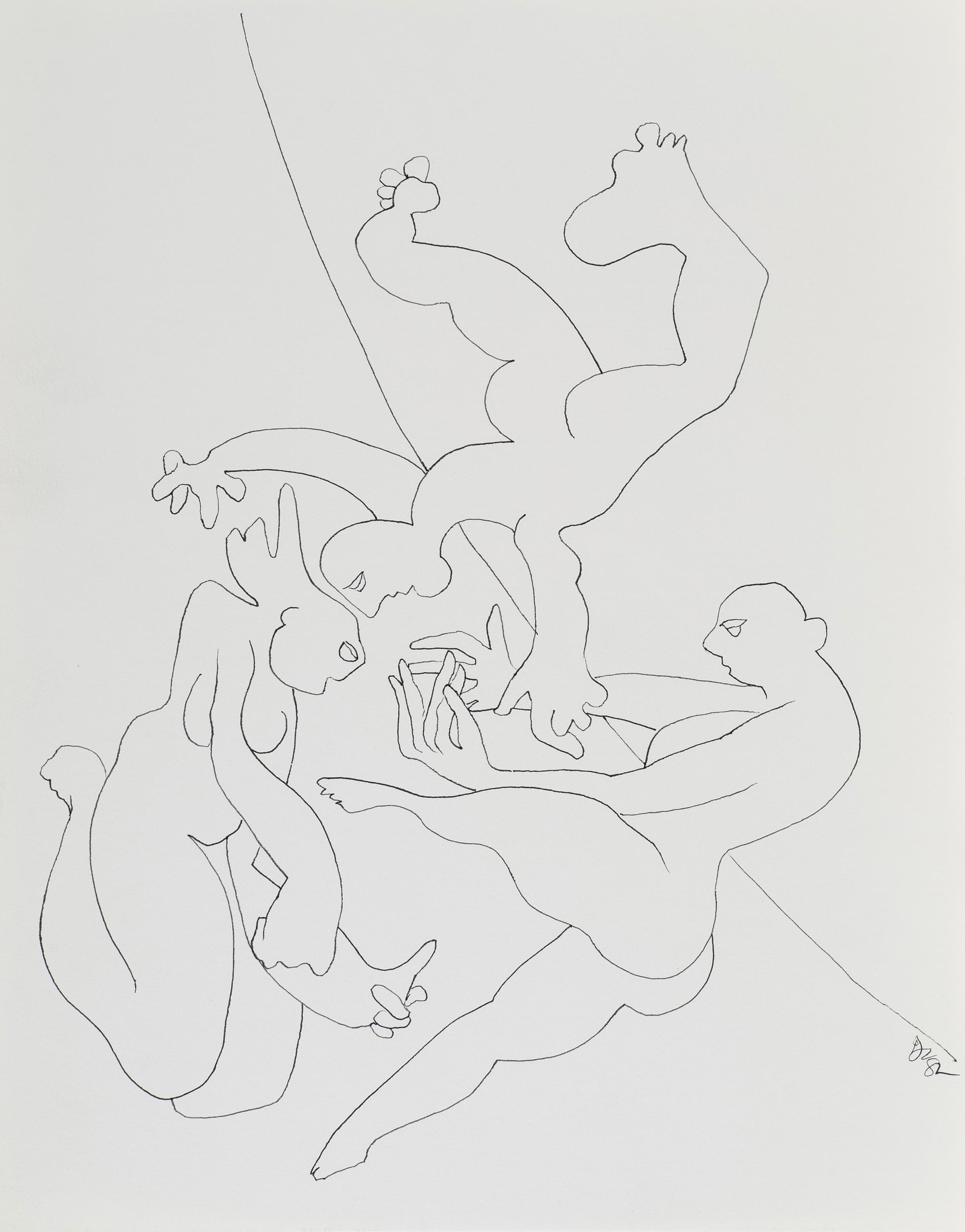 Art with the title "Three Figures in Space I".