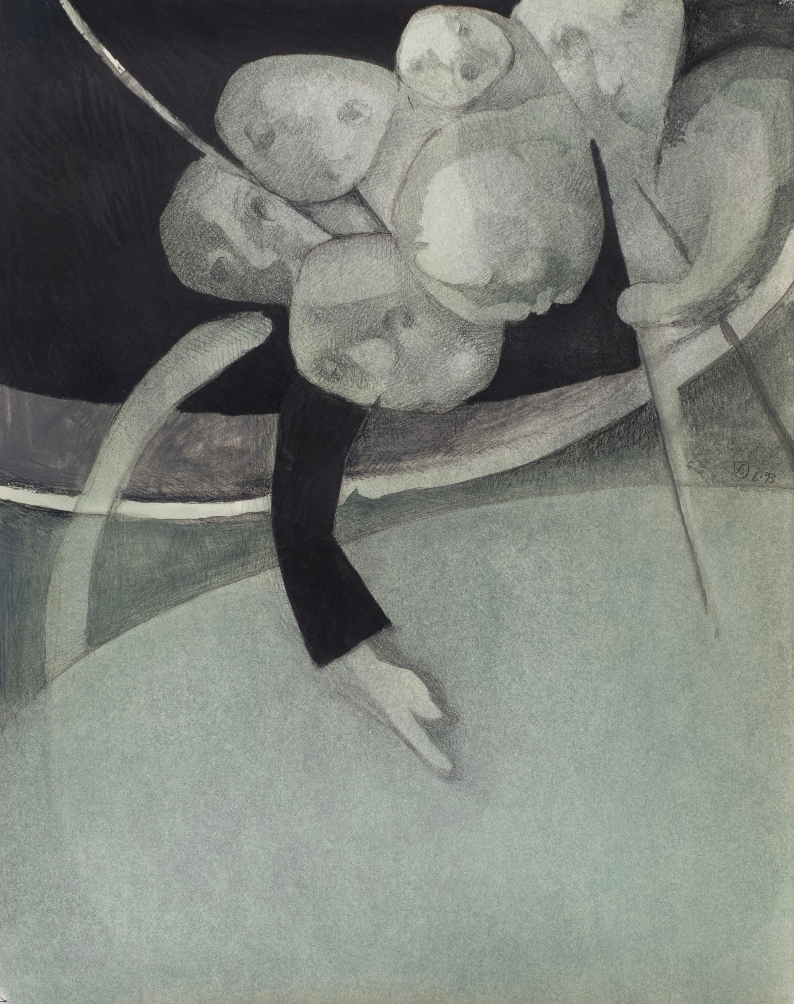 Art with the title "Moby Dick Sketch 2 - Figure Pointing (Vertical)".