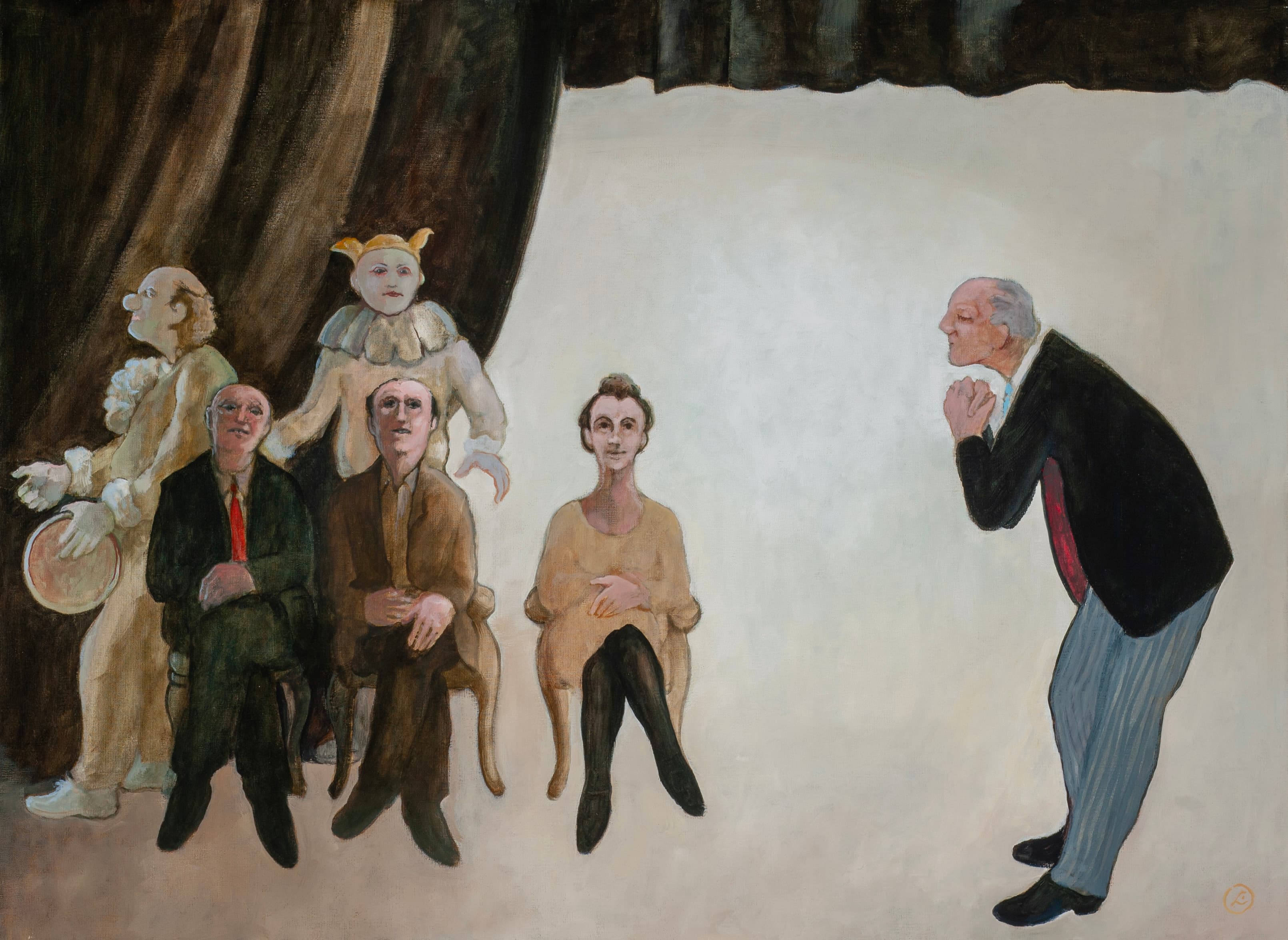 Art with the title "Clothed in Illusions".