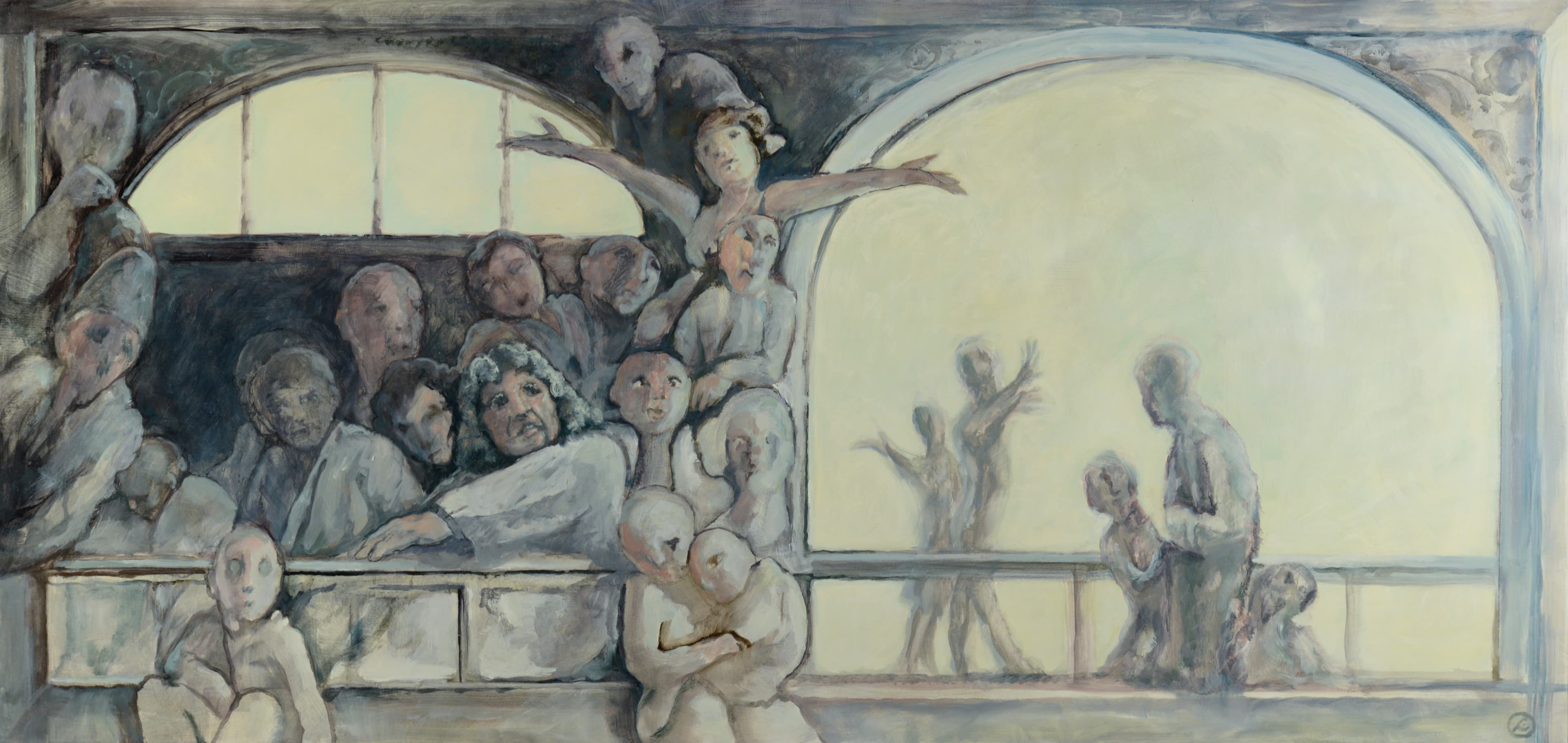 Art with the title "Asylum in Gray".