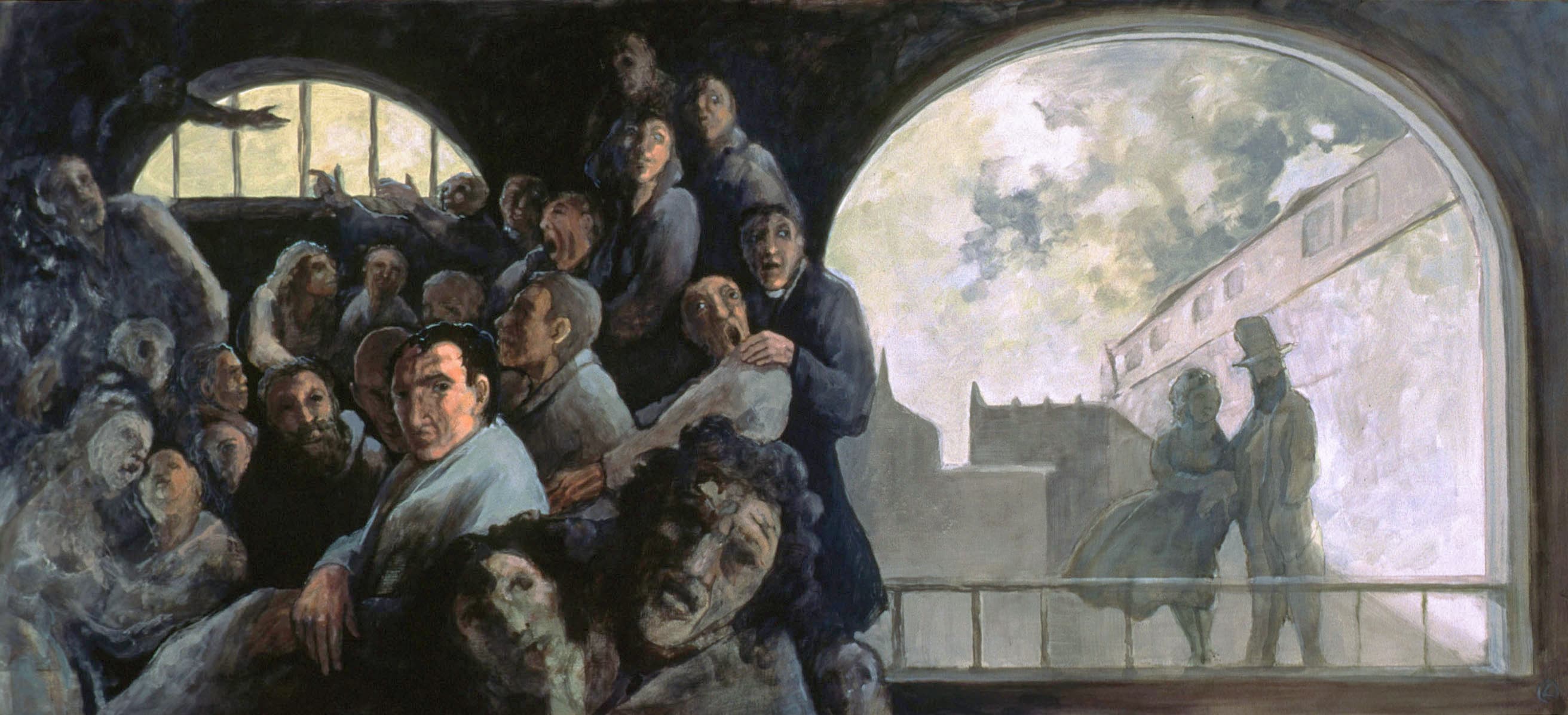 Art with the title "Asylum with Man in Blue".