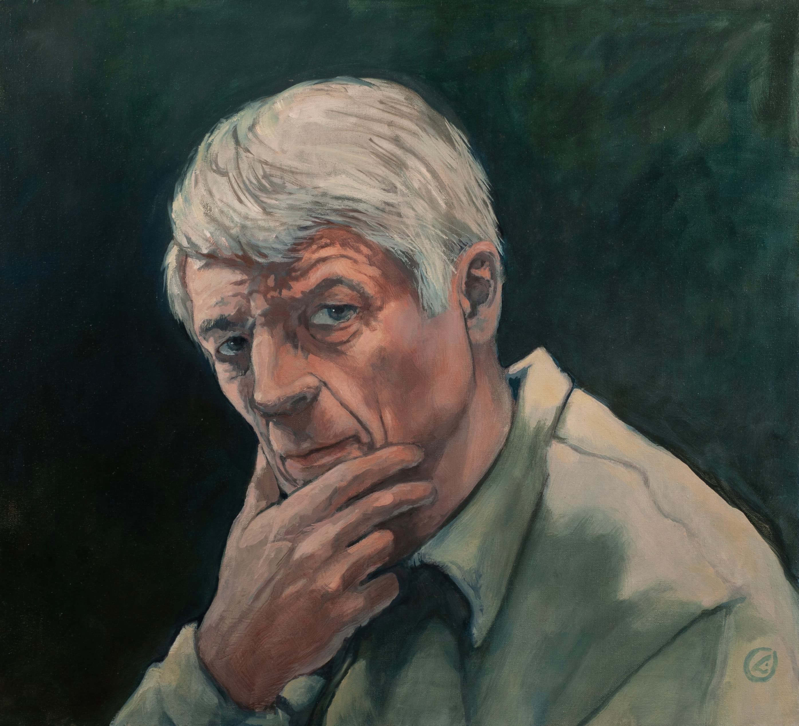 Art with the title "Self Portrait (ornery critter)".