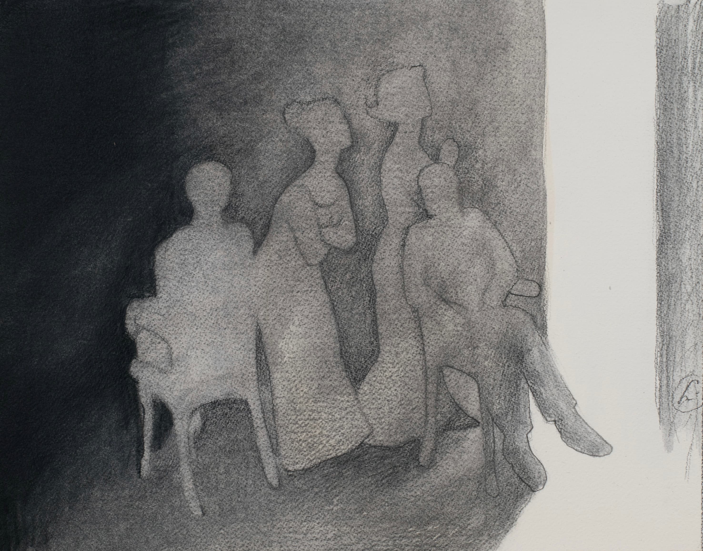 Art with the title "Silhouette Group Gathered by Opening".