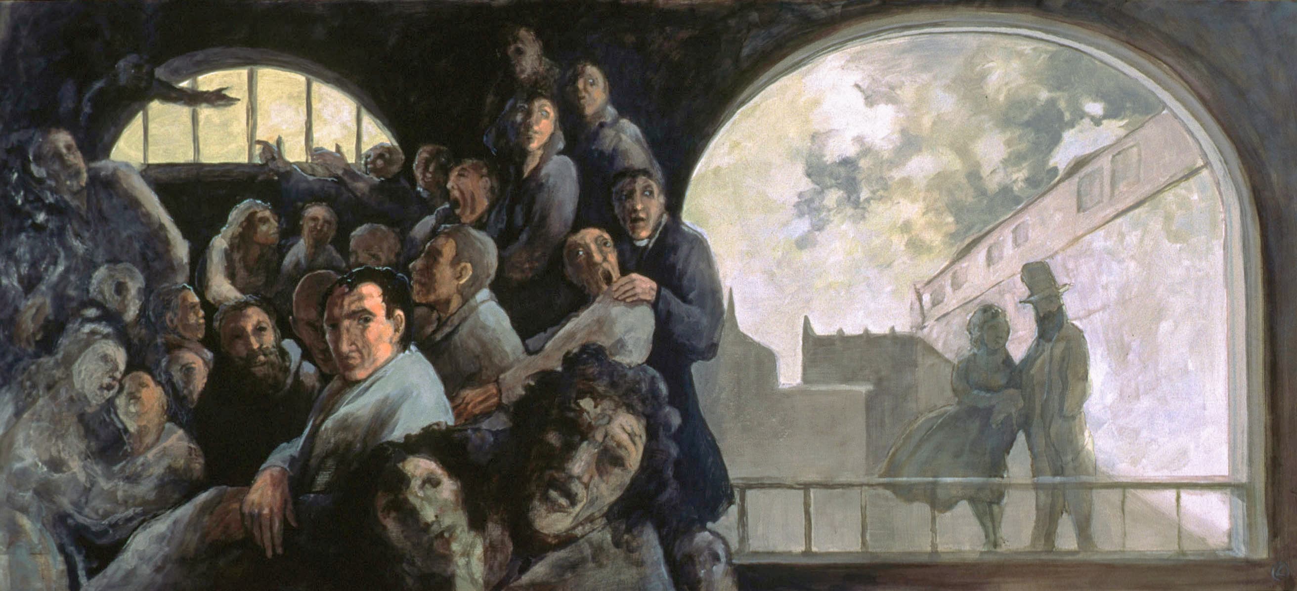 Art with the title "Asylum with Man in Blue".