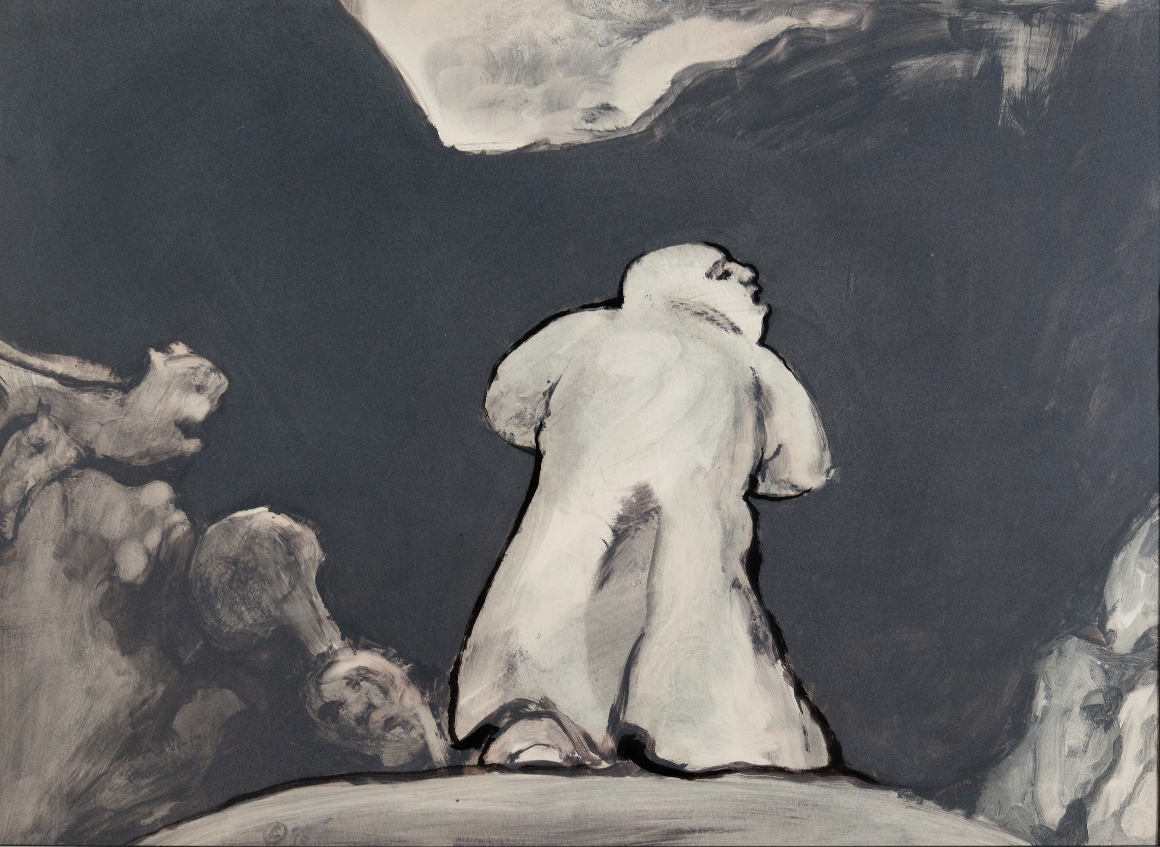 Art with the title "Man in White Coat".